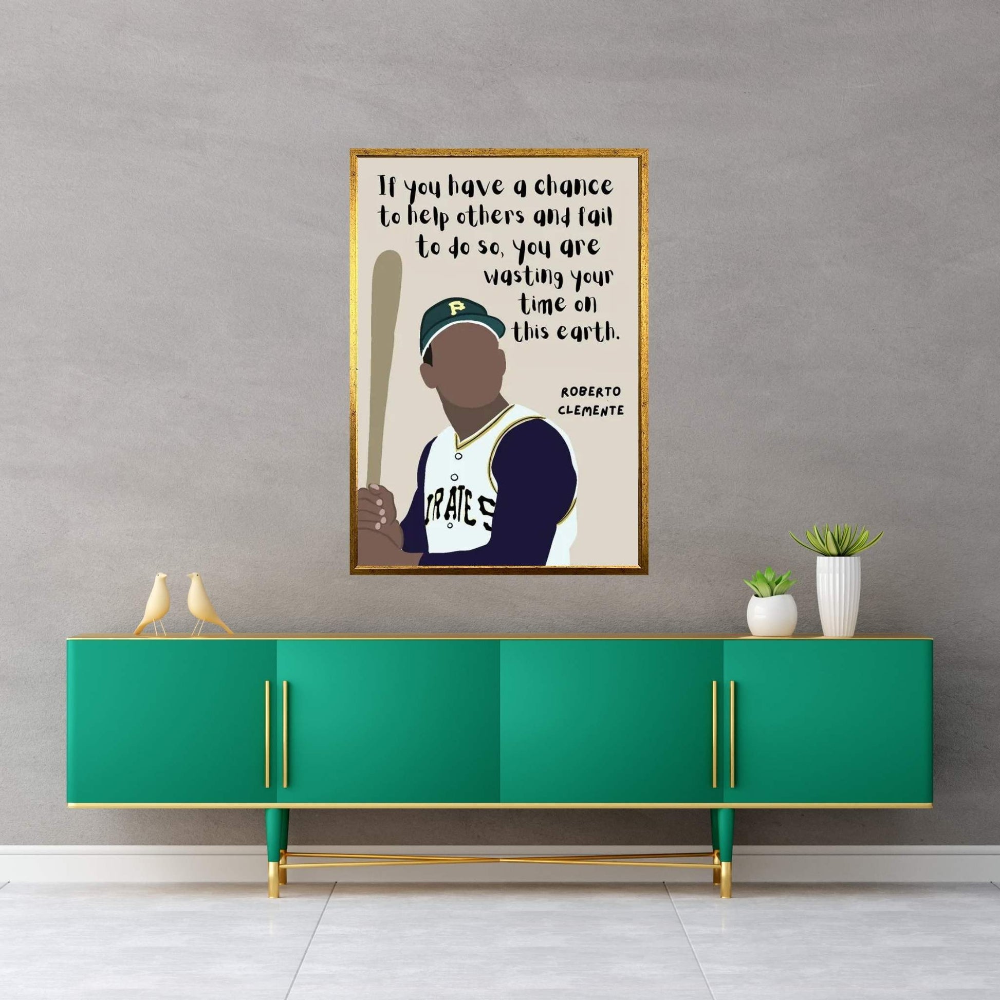 Clemente Quote Canvas Wall Art - Y Canvas
