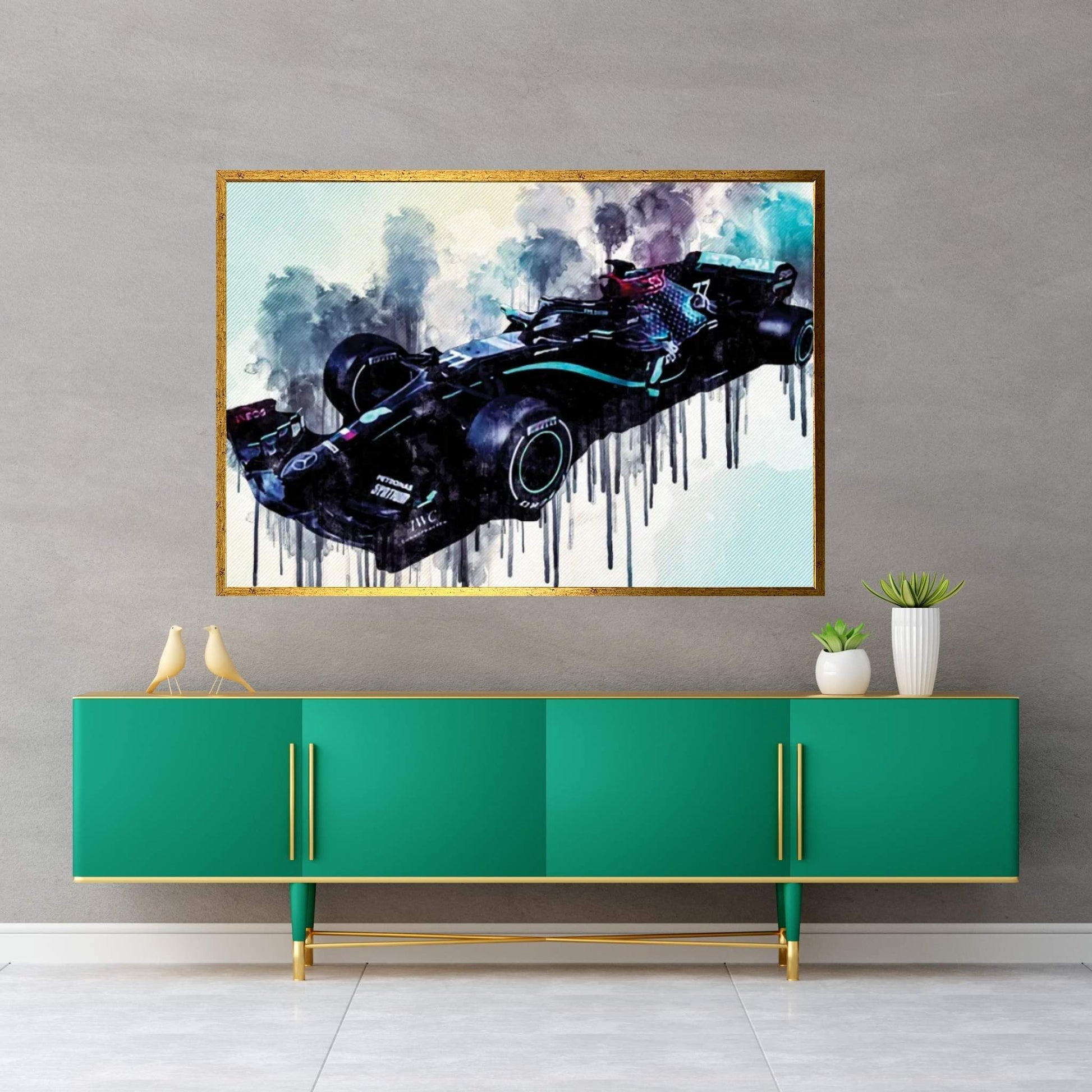 Mercedes-Amg F1 W11 Eq Performance 2020 Formula 1 Mercedes-Amg Petronas F1 Team Valtteri Bottas F1 2020 Racing Car Canvas Wall Art - Y Canvas
