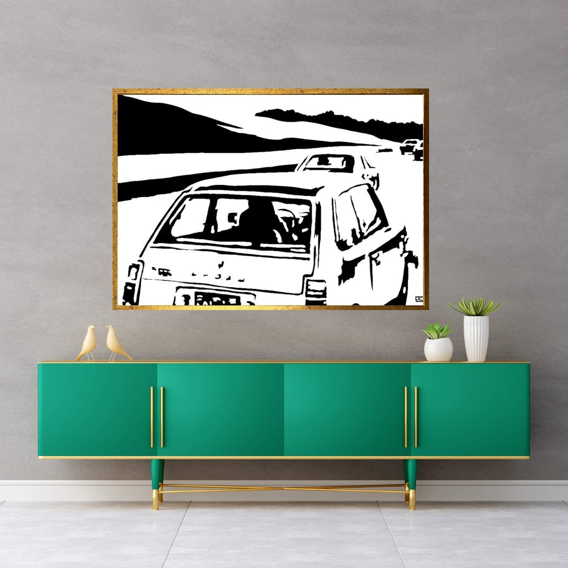 Vintage Cars Canvas Wall Art - Y Canvas