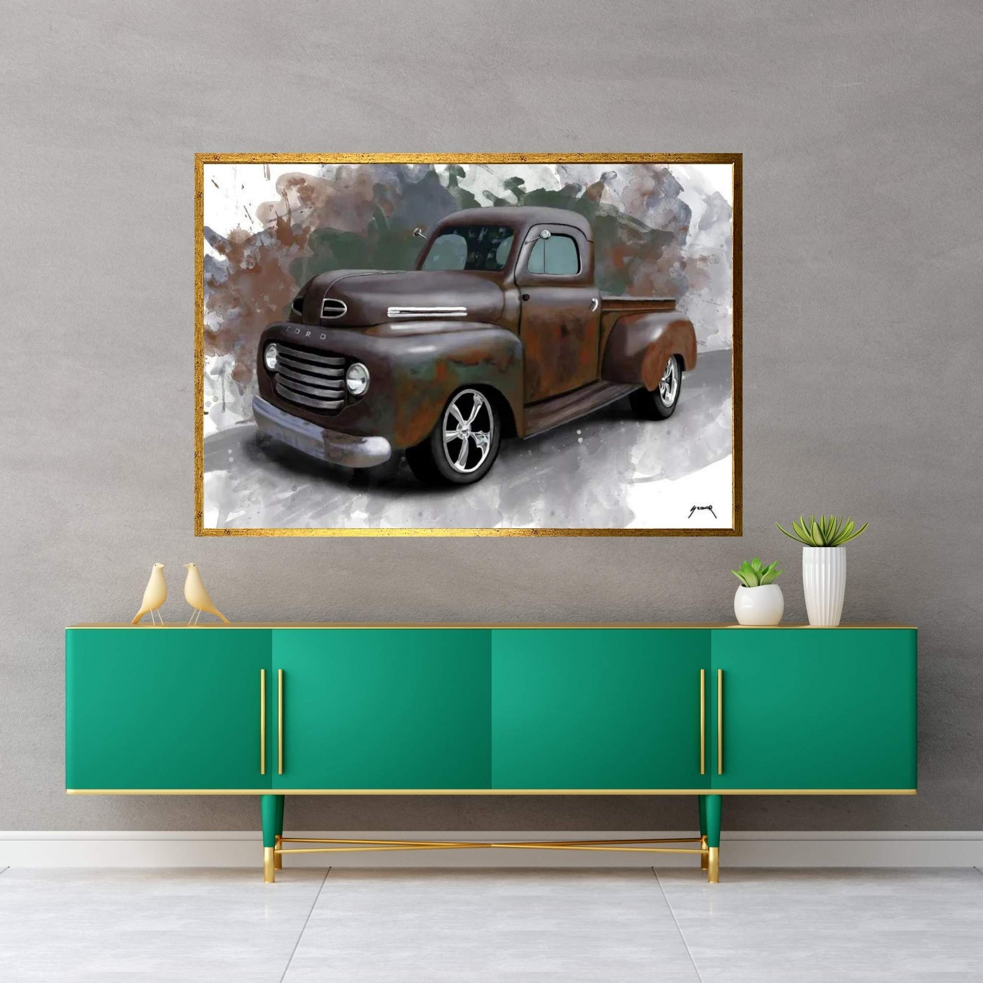 Rat Rod Canvas Wall Art - Y Canvas