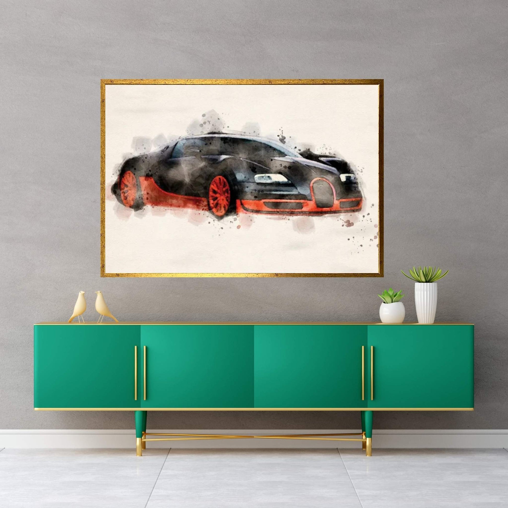 Bugatti Veyron II Canvas Wall Art - Y Canvas