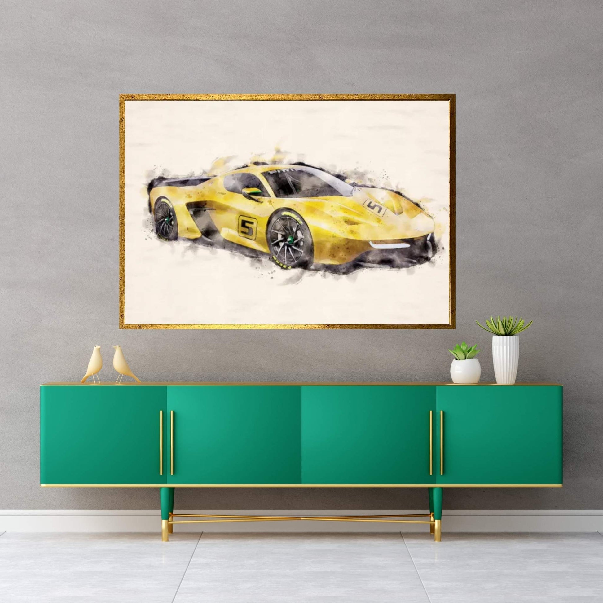 Fittipaldi EF7 Vision Sports Car V2 Canvas Wall Art - Y Canvas