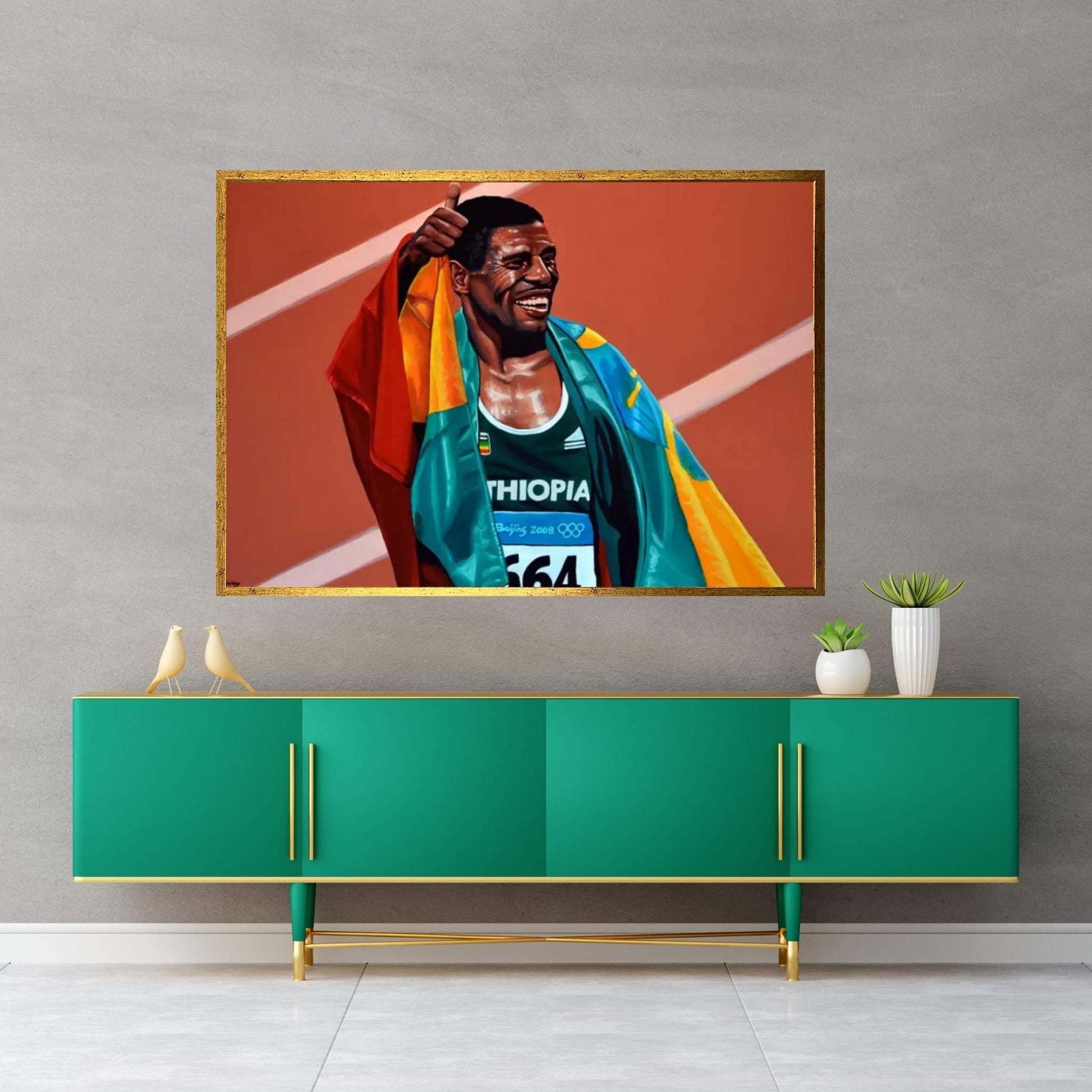 Haile Gebrselassie Canvas Wall Art - Y Canvas