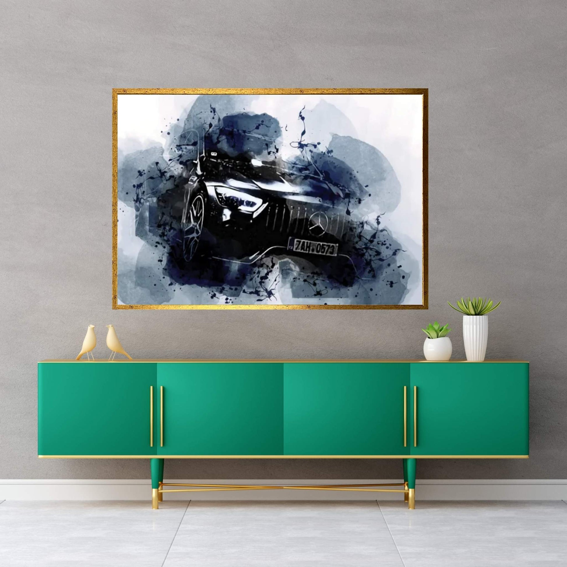 Mercedes-AMG Gt 63 S Oil Station 2021 Canvas Wall Art - Y Canvas