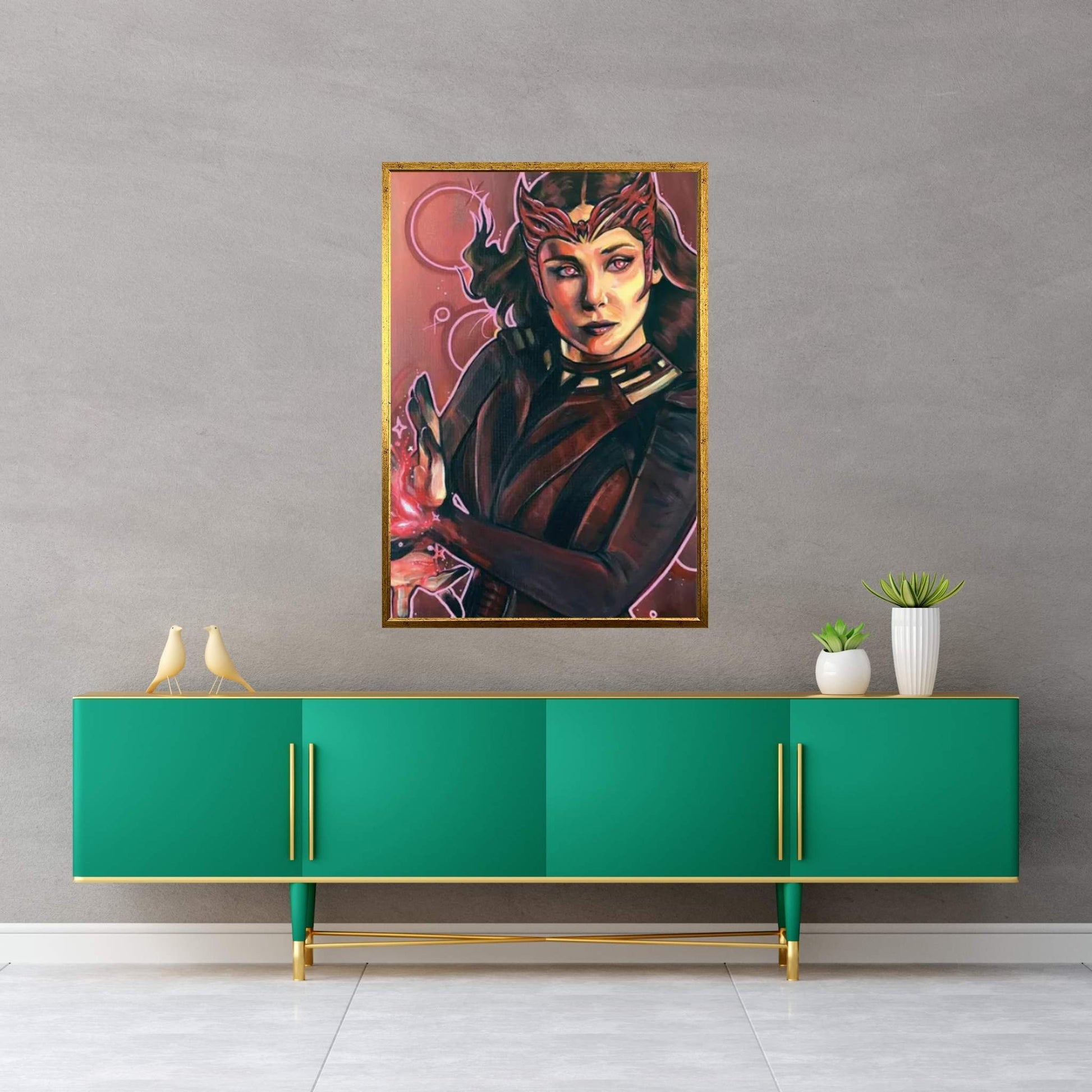 Scarlet Witch Canvas Wall Art - Y Canvas