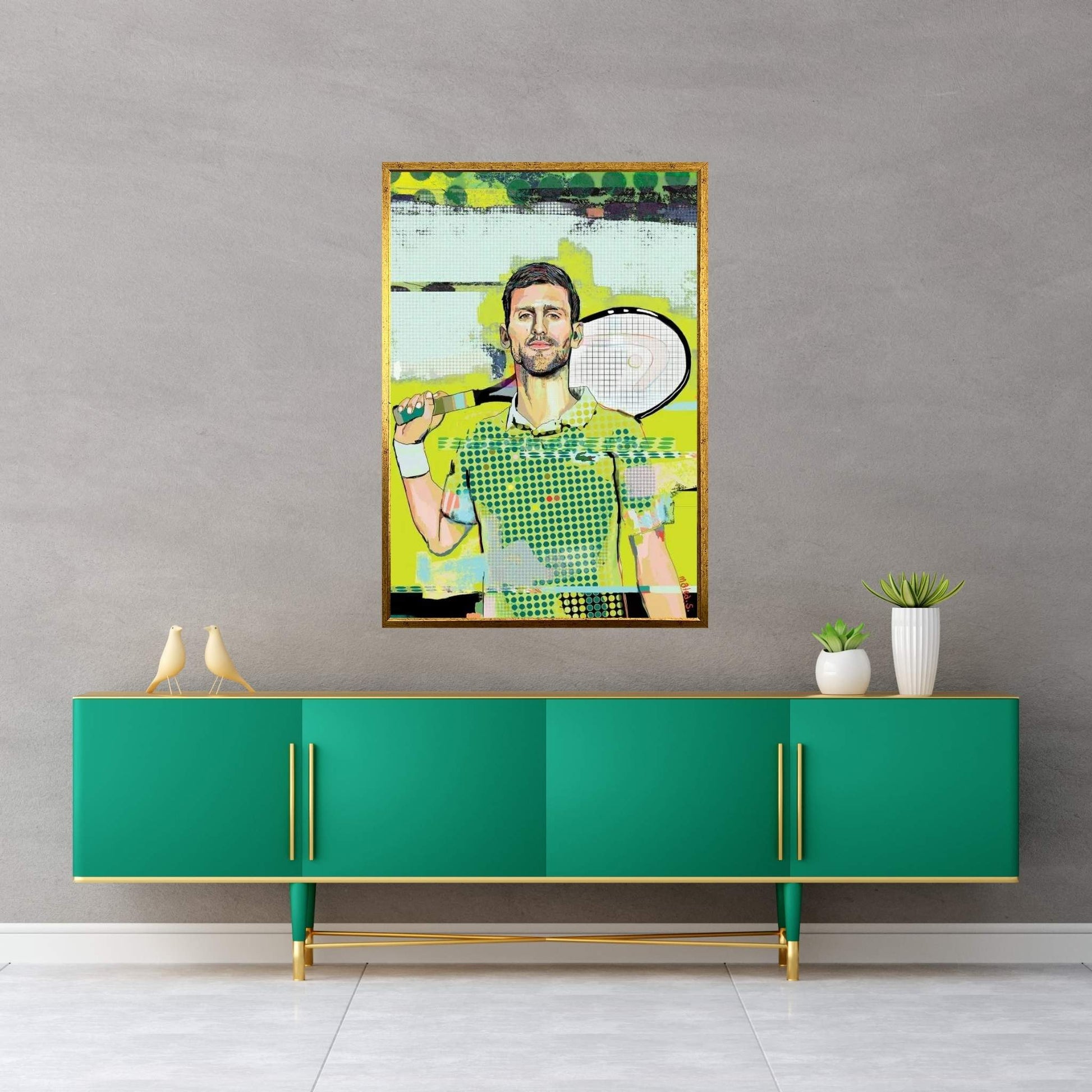 Novak Djokovic Canvas Wall Art - Y Canvas