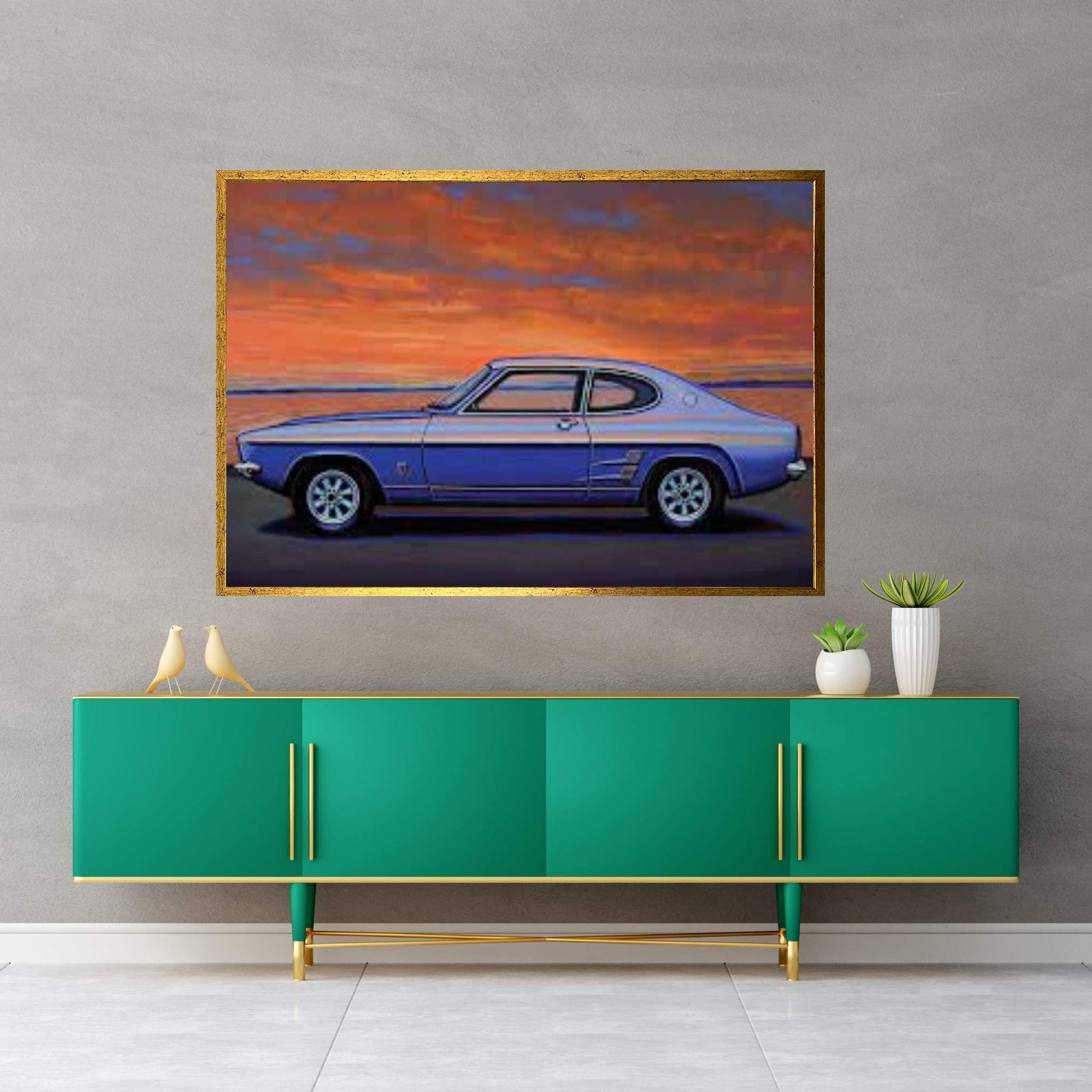 Ford Capri 1969 Canvas Wall Art - Y Canvas