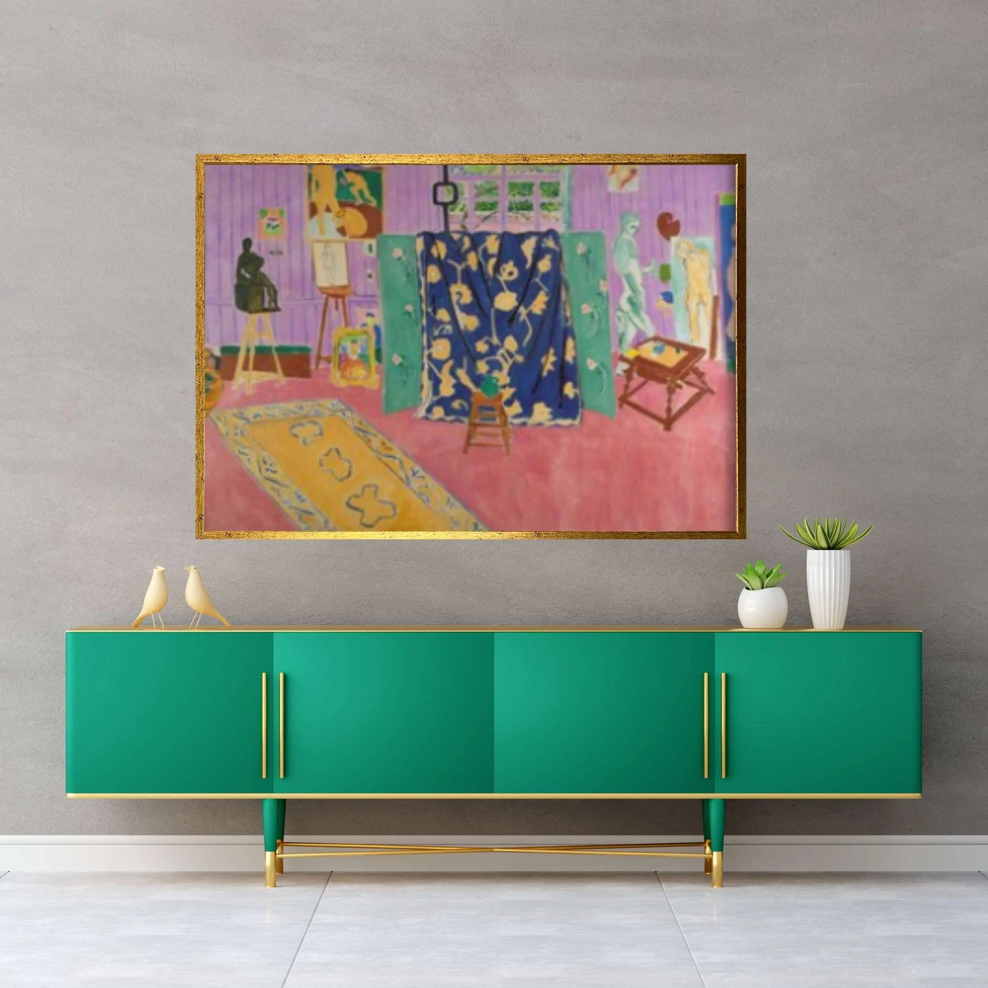 Henri Matisse Pink Studio 1911 Canvas Wall Art Poster, Henri Matisse Canvas Wall Art Poster - Y Canvas