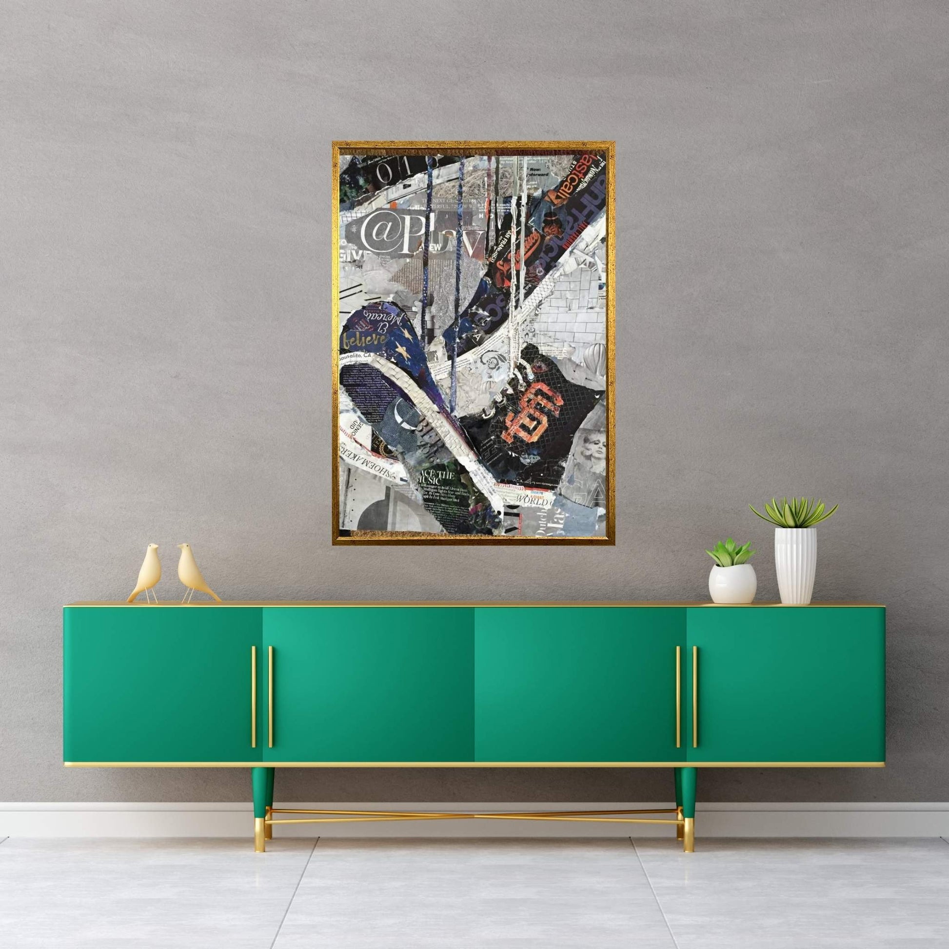 Orange & Black Canvas Wall Art - Y Canvas