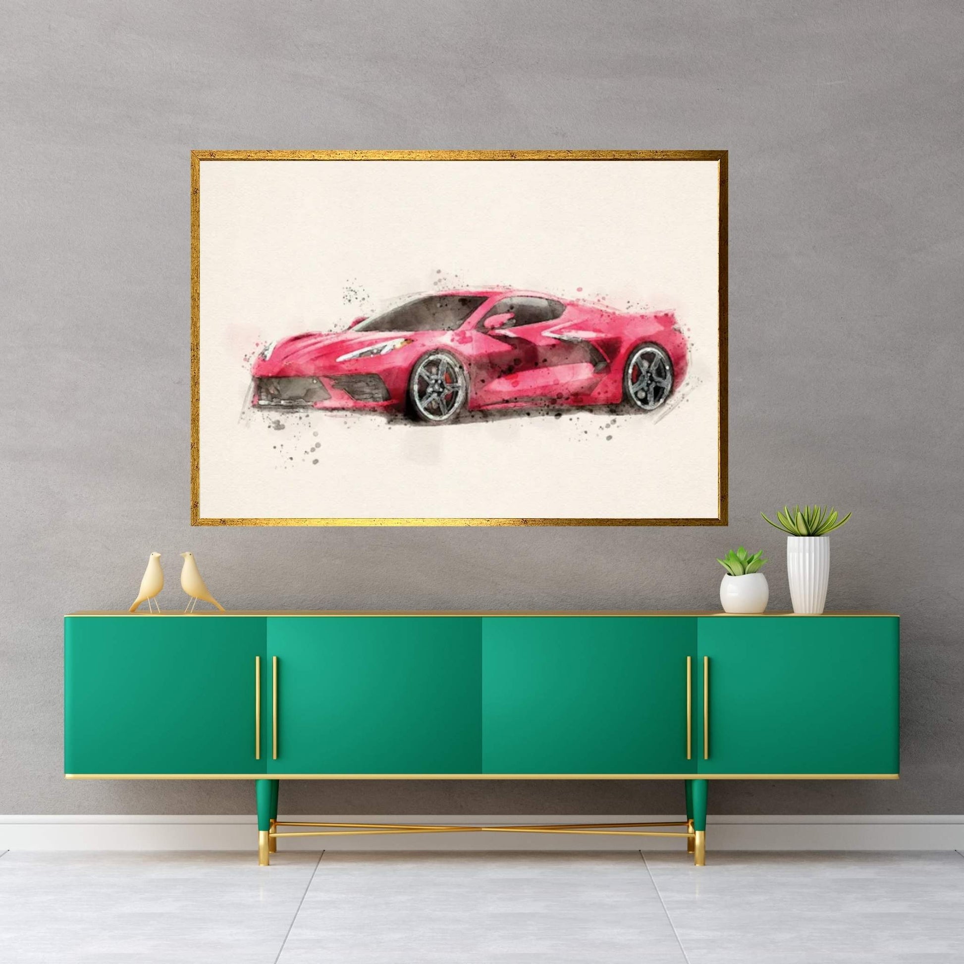 Chevrolet Corvette Stingray II Canvas Wall Art - Y Canvas