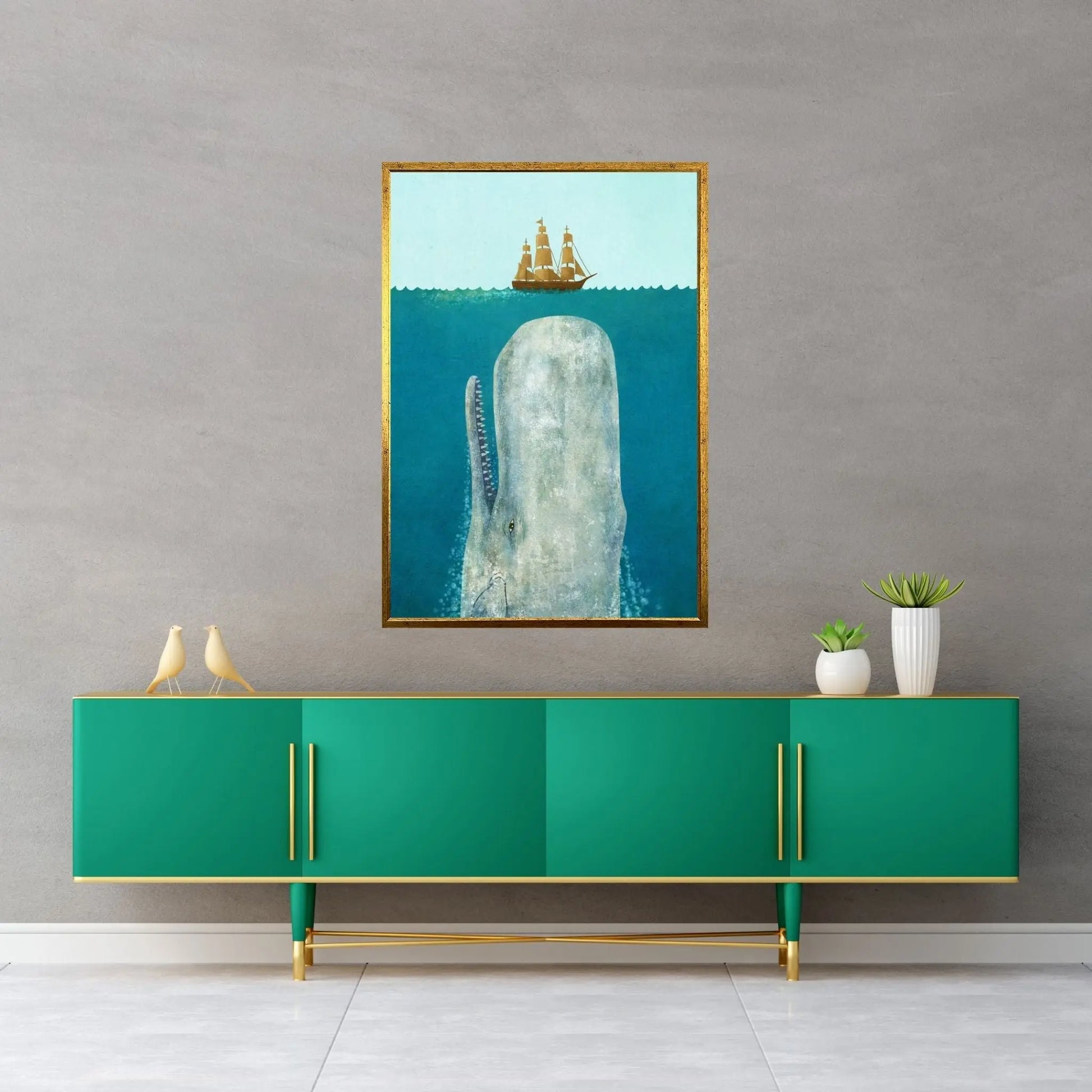 The Whale Canvas Wall Art - Y Canvas