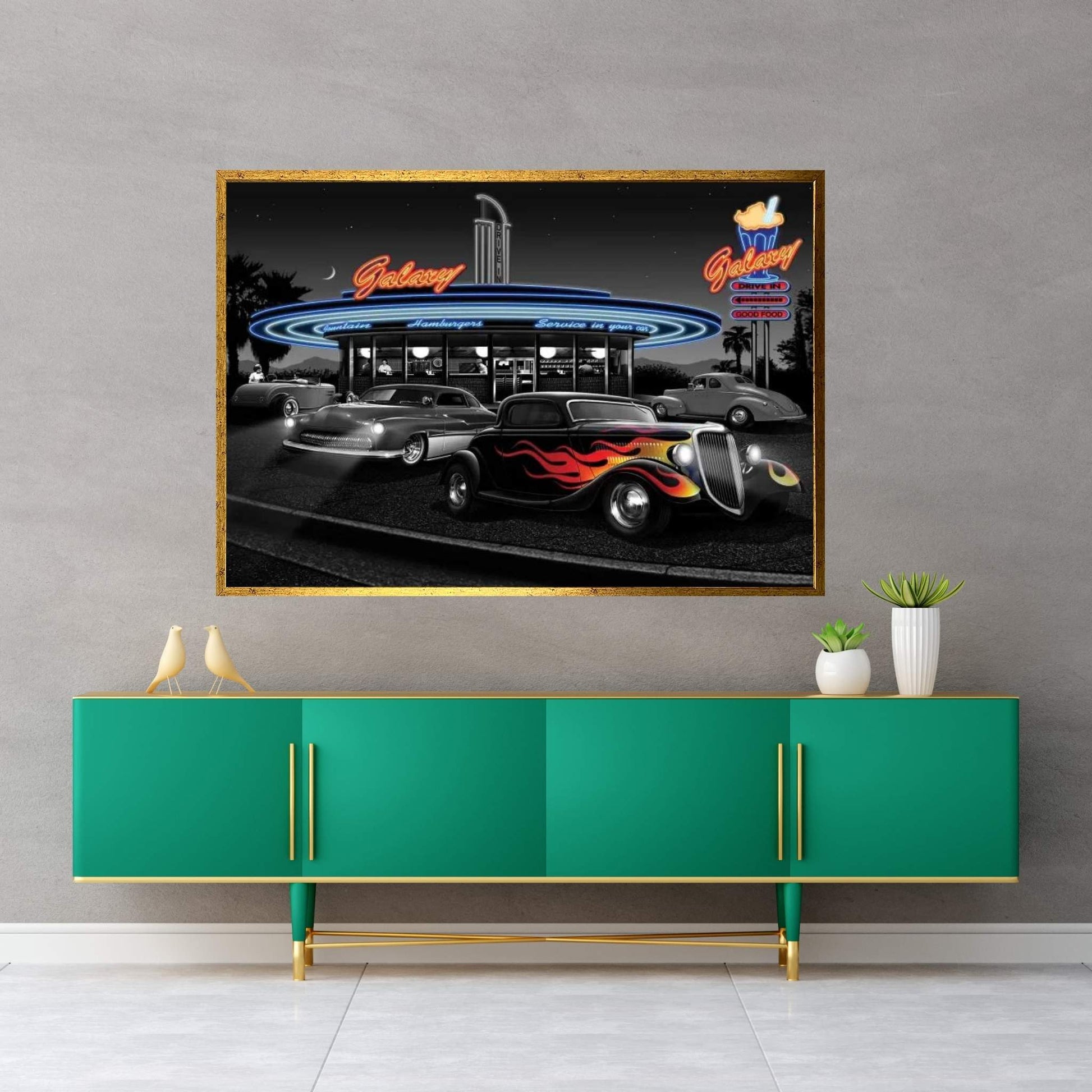 Galaxy Diner II Canvas Wall Art - Y Canvas