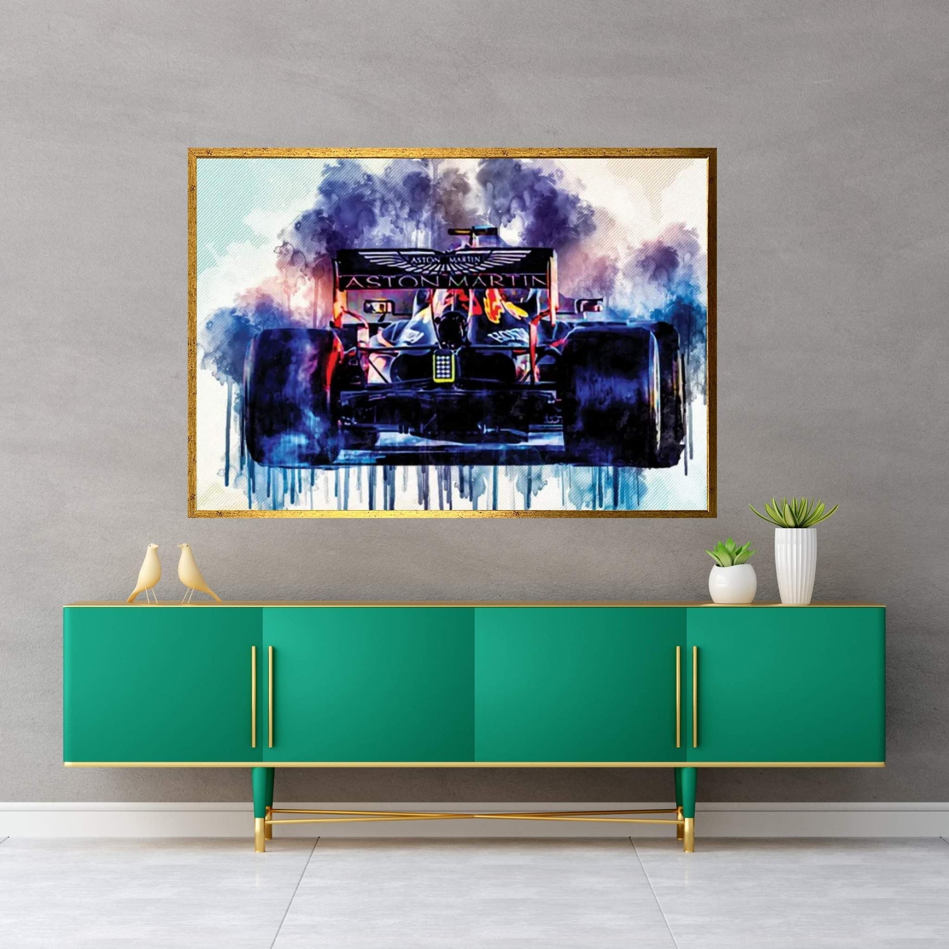Red Bull Rb16 Back View Raceway 2020 F1 Cars Max Verstappen Formula 1 Bokeh Aston Martin Red Bull Racing Canvas Wall Art - Y Canvas