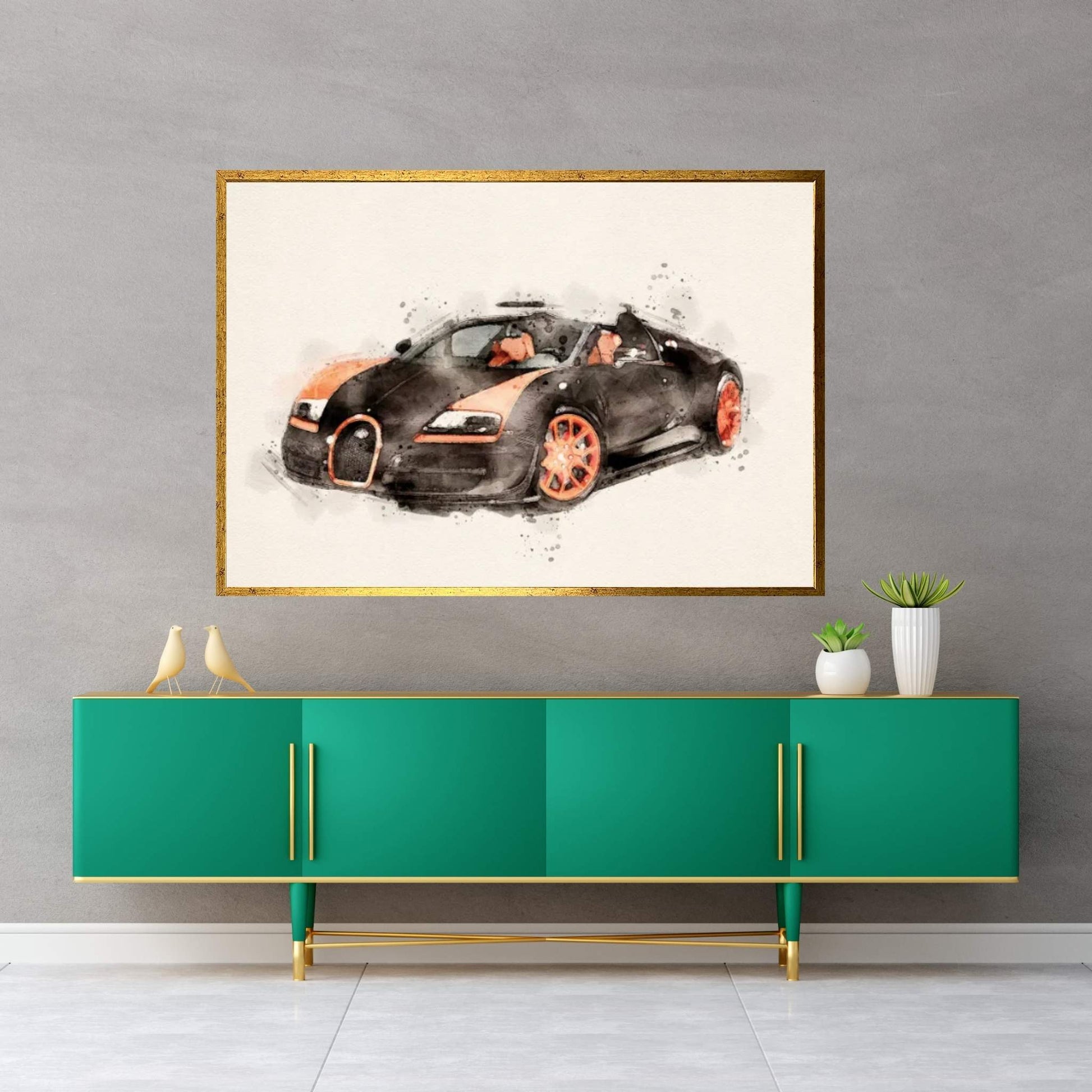 Bugatti Veyron II Canvas Wall Art - Y Canvas