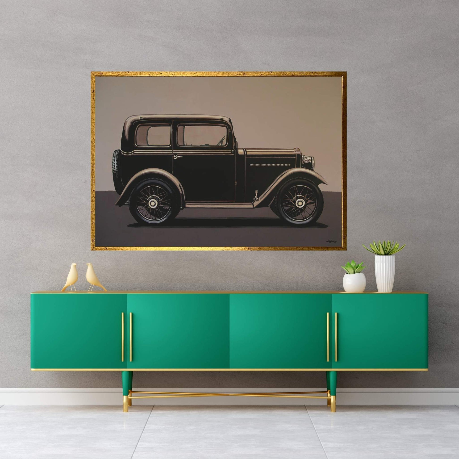 Morris Minor Saloon 1928 Canvas Wall Art - Y Canvas