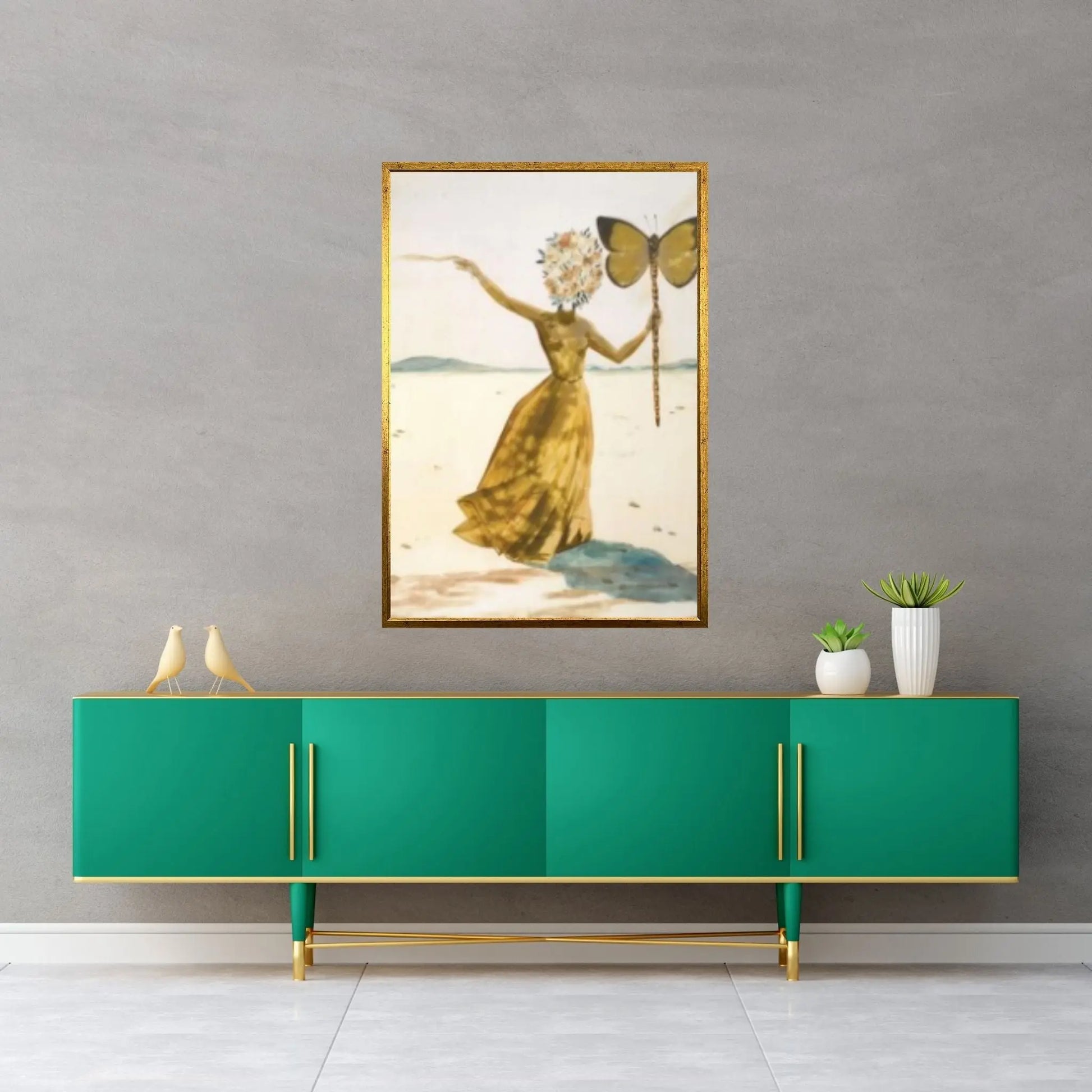 Salvador Dali Butterfly Canvas Wall Art Print, Vintage Print, Dali Poster - Y Canvas