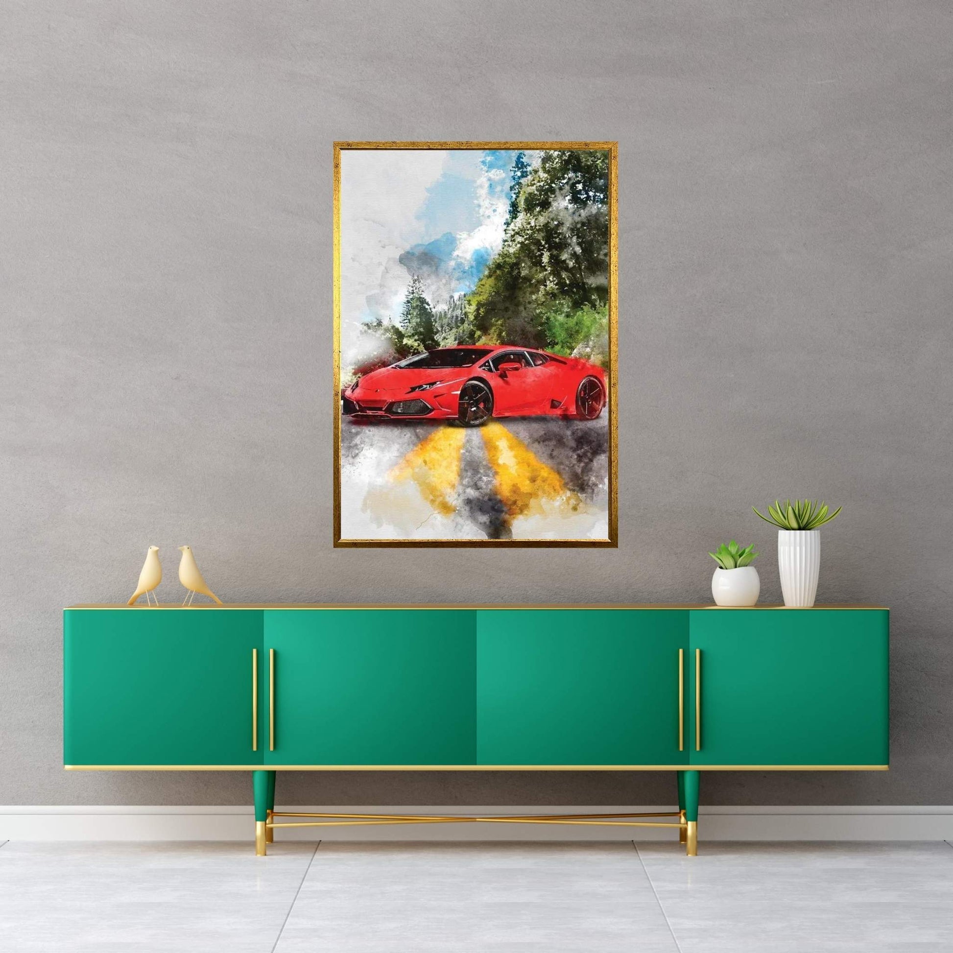 Lamborghiri Huracan Canvas Wall Art - Y Canvas