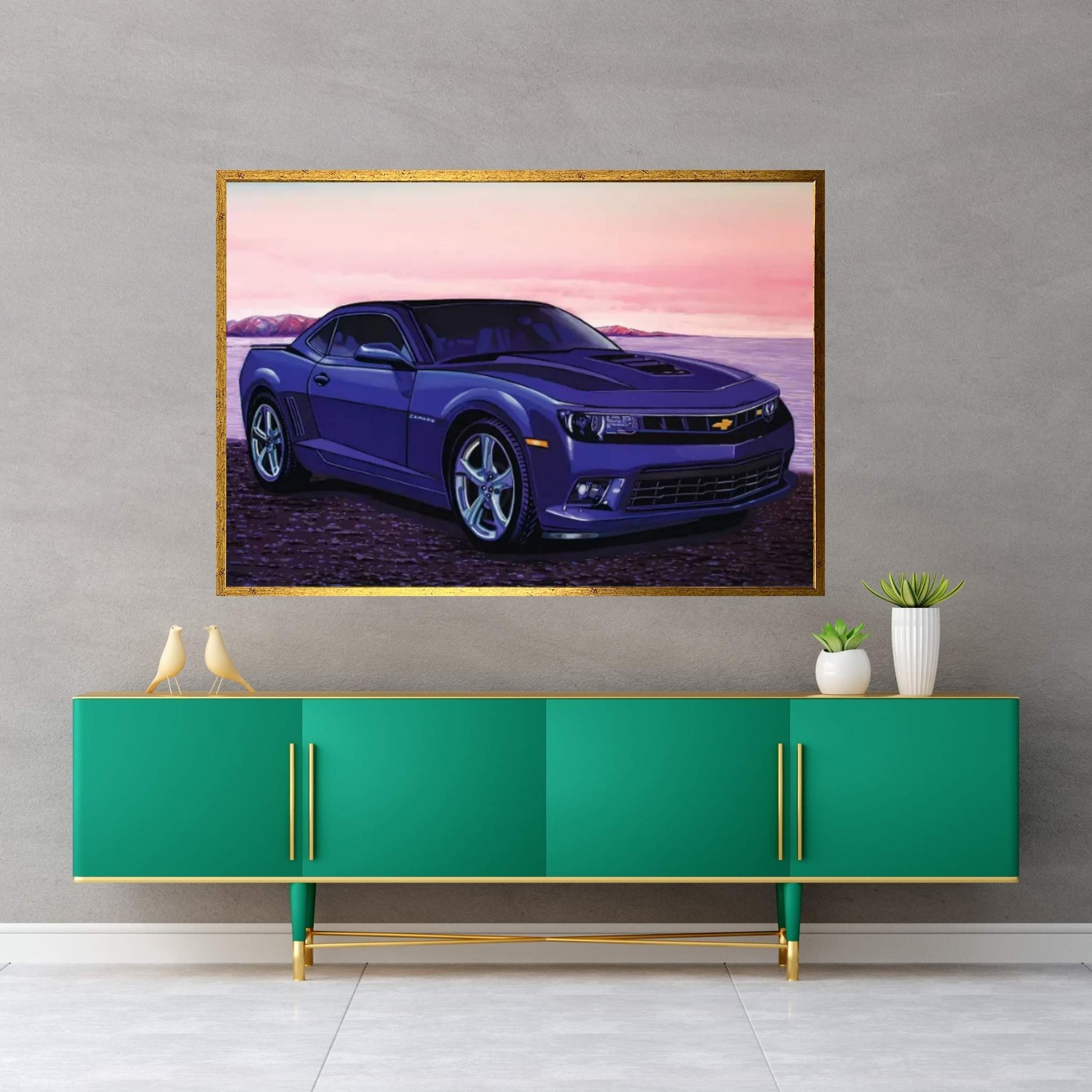 Chevrolet Camaro Car Canvas Wall Art - Y Canvas