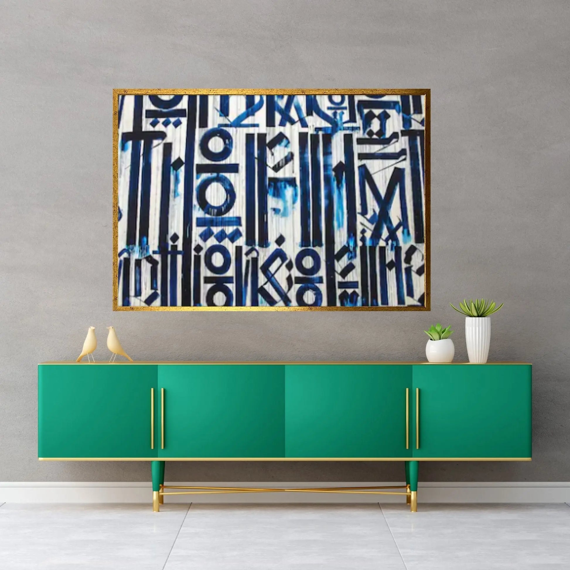 Abstract Retna Wall Art Graffiti American Black & White Reproduction Painting Wall Art - Y Canvas