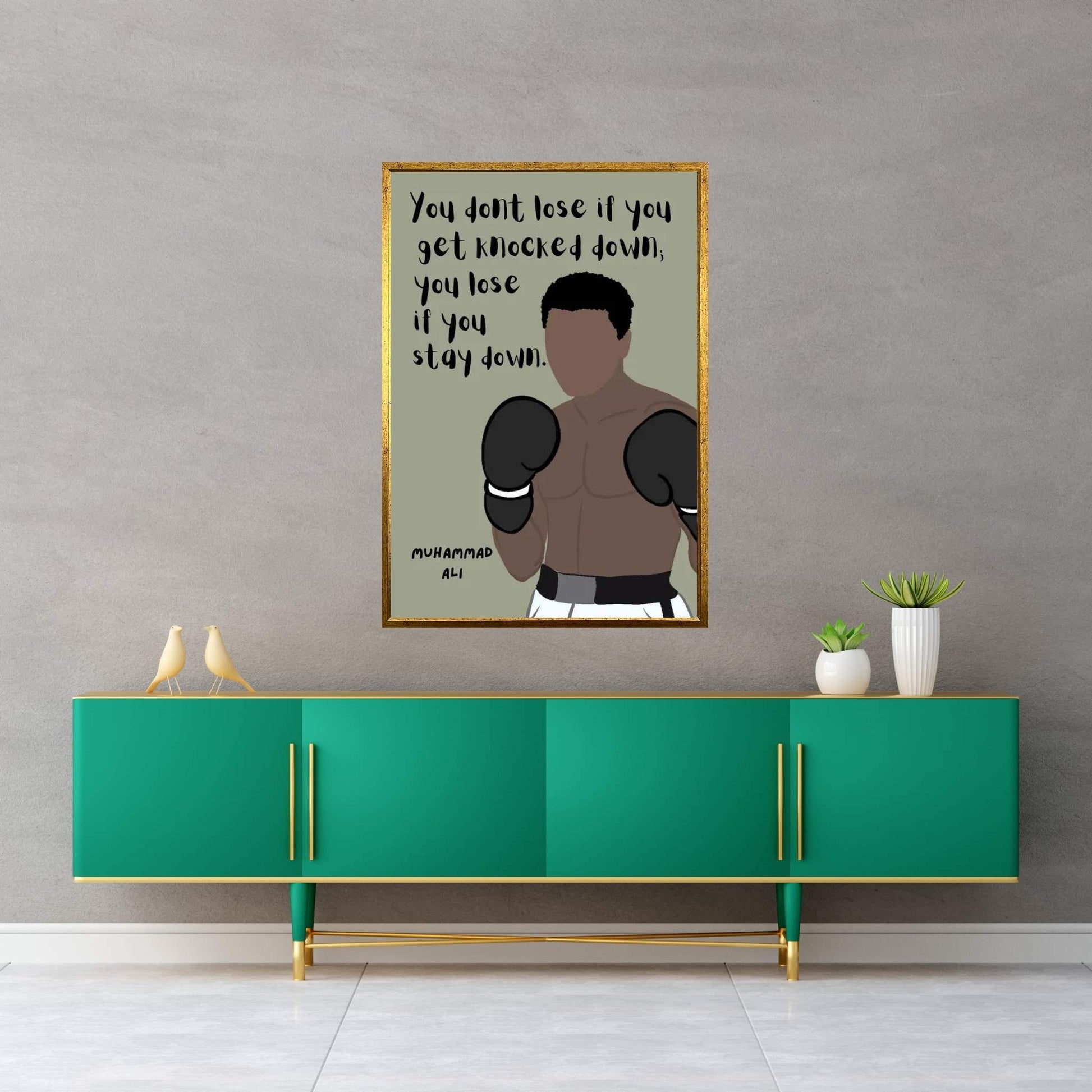 Ali Quote Canvas Wall Art - Y Canvas