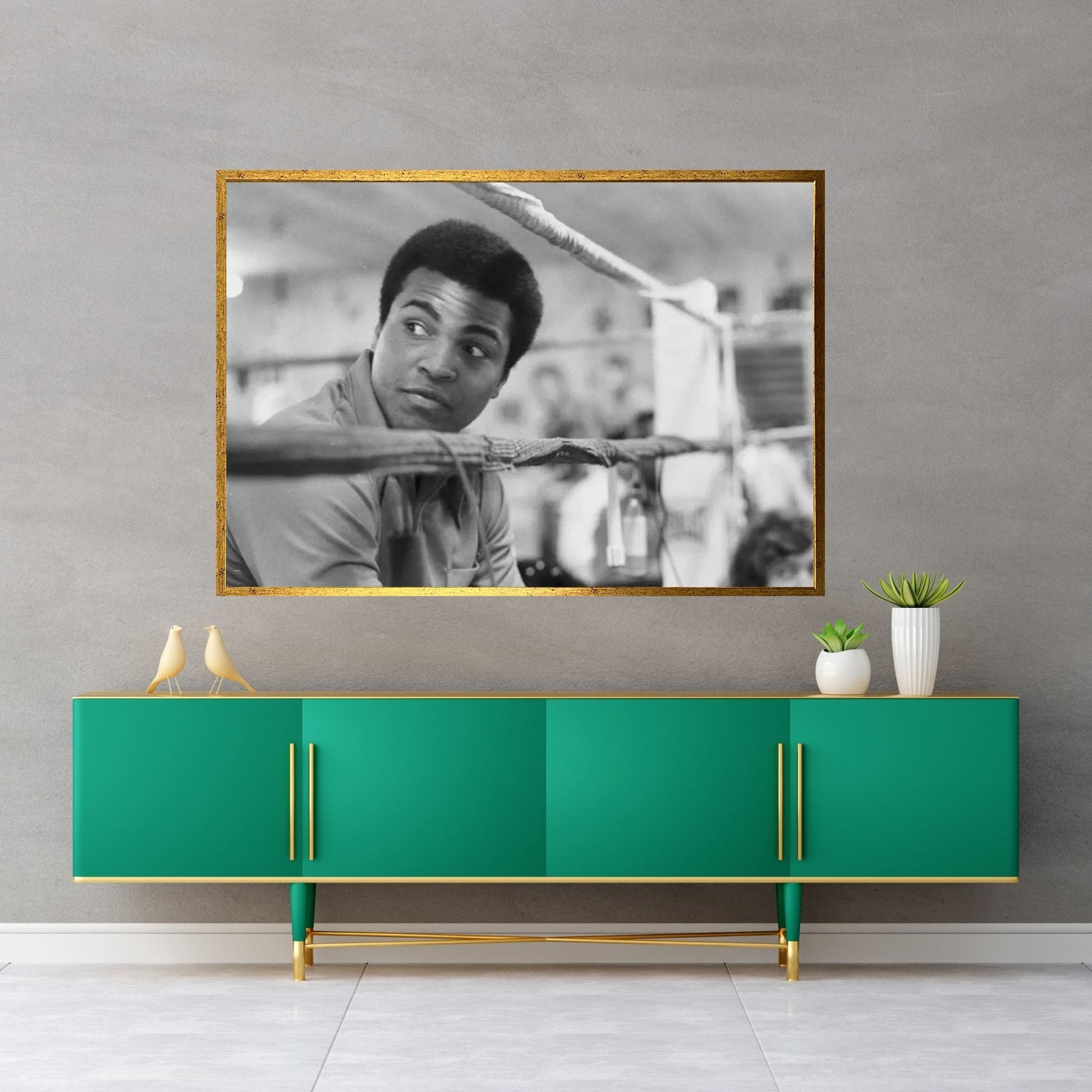 Muhammad Ali With A Raised Brow Canvas Wall Art - Y Canvas
