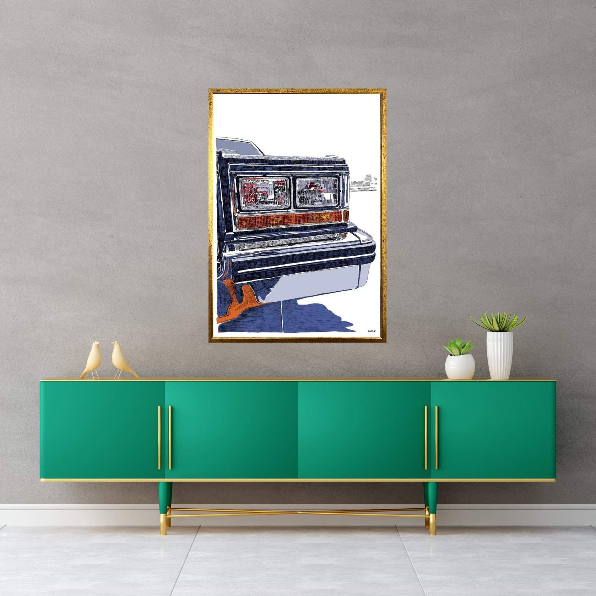 Headlights Canvas Wall Art - Y Canvas