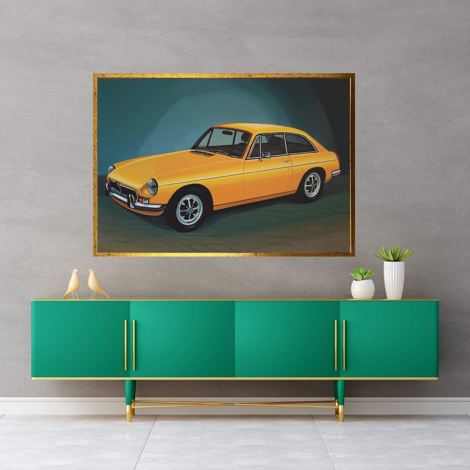 MGB GT 1966 Canvas Wall Art - Y Canvas