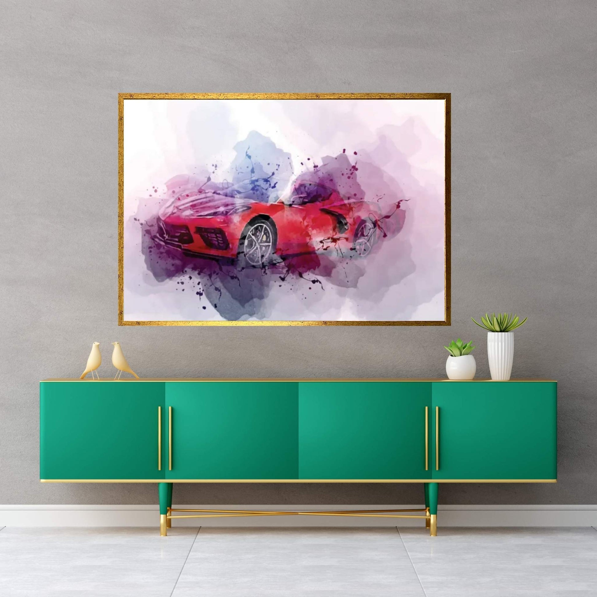 Chevrolet Corvette Stingray Ae-Spec 2021 Canvas Wall Art - Y Canvas
