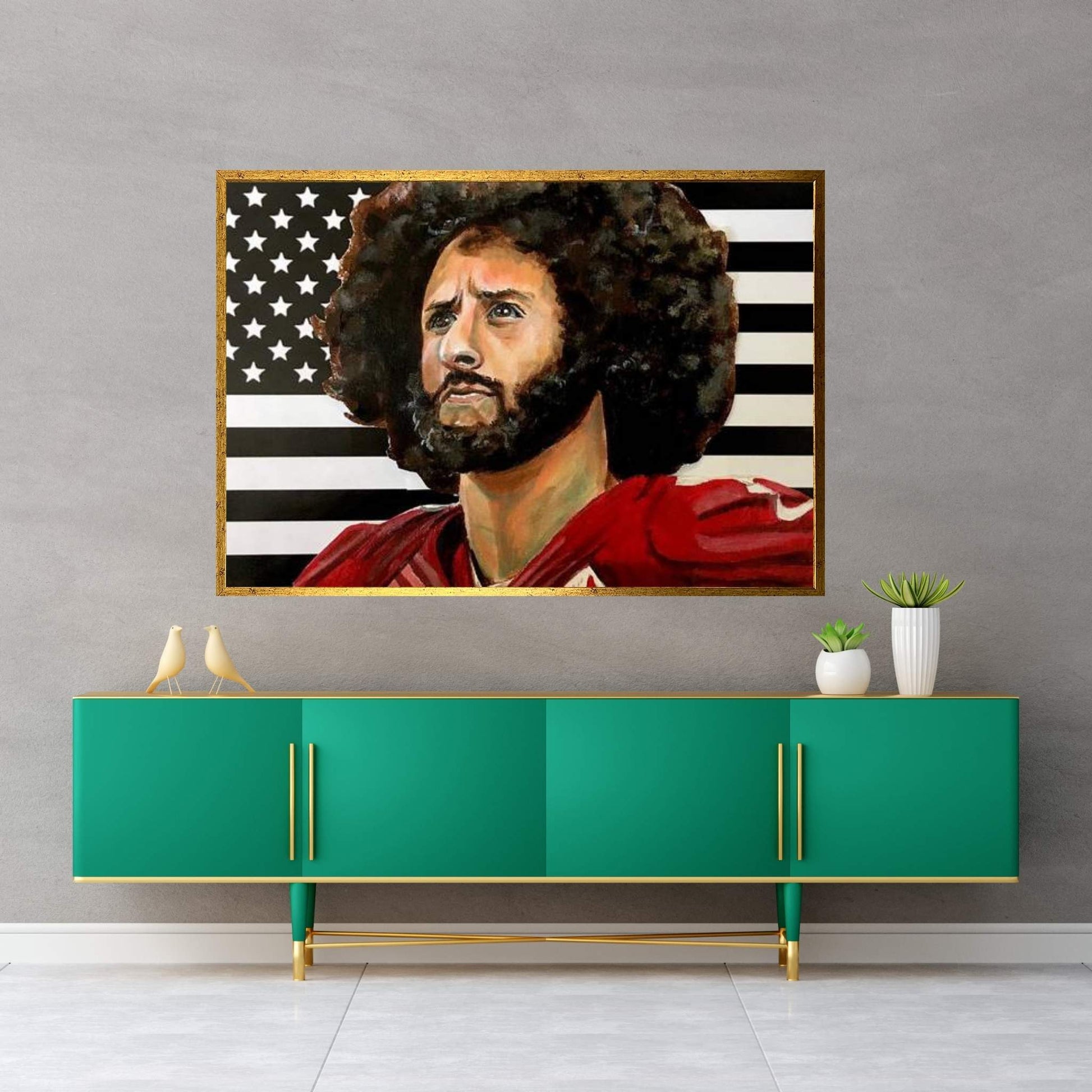 Kaeptain America - Colin Kaepernick Canvas Wall Art - Y Canvas