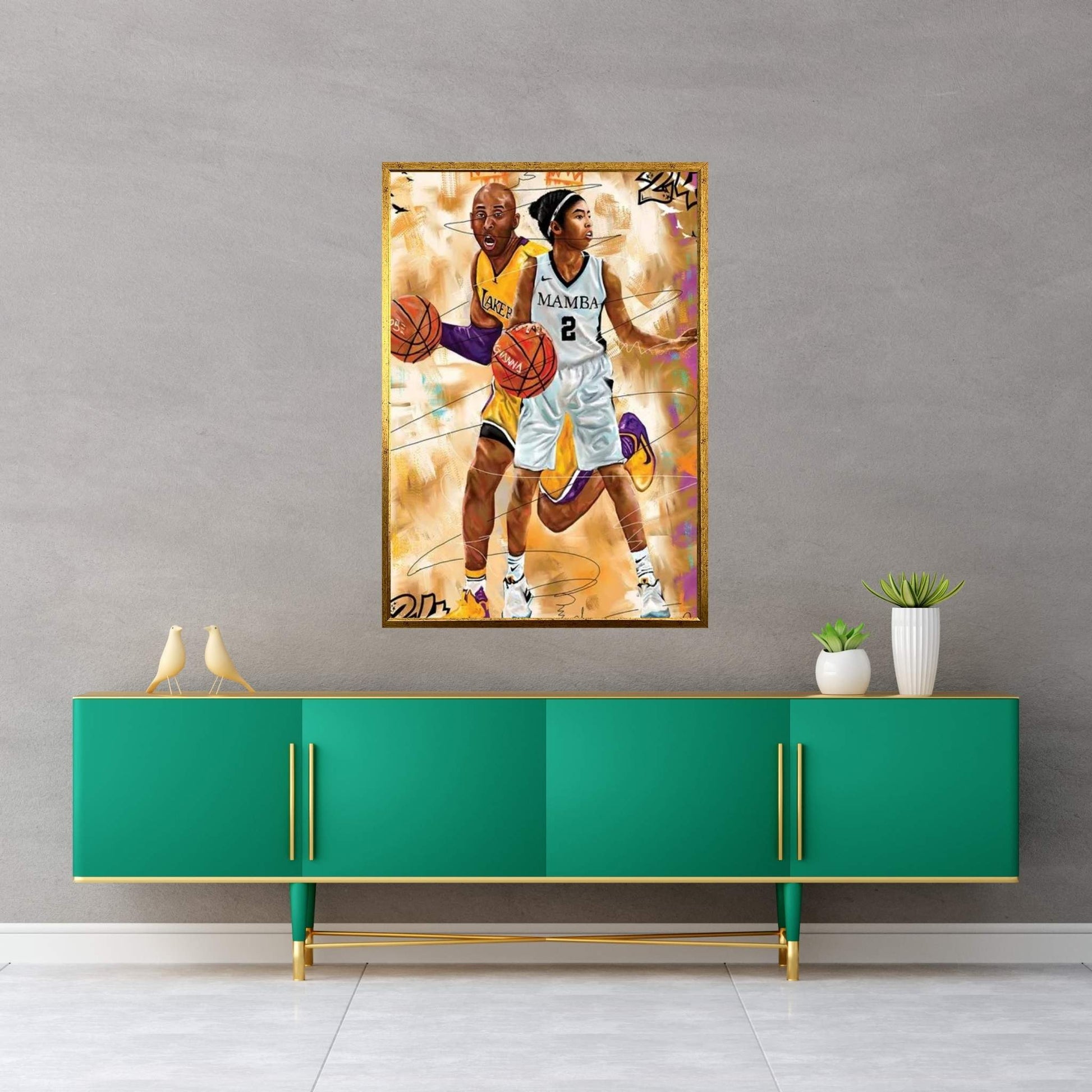 Kobe X Gigi Canvas Wall Art - Y Canvas