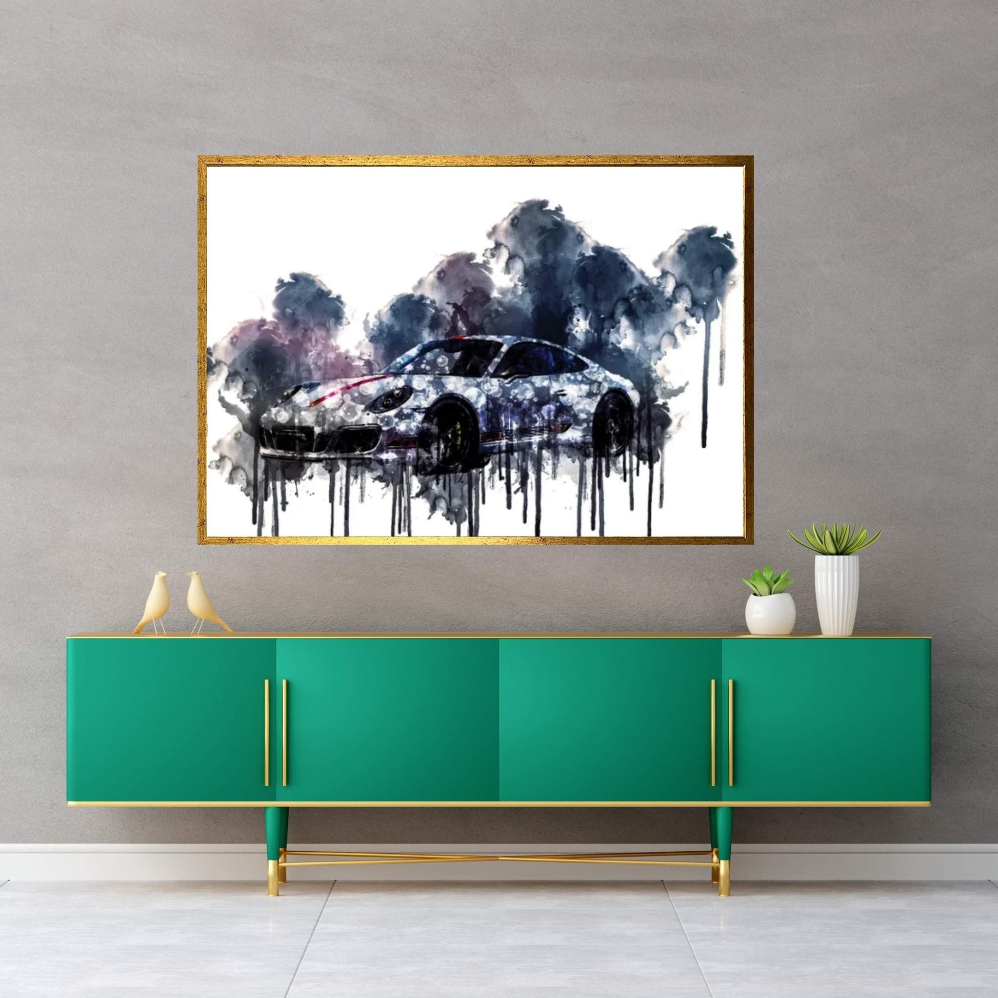 2017 Porsche 911 Carrera GTS Canvas Wall Art - Y Canvas