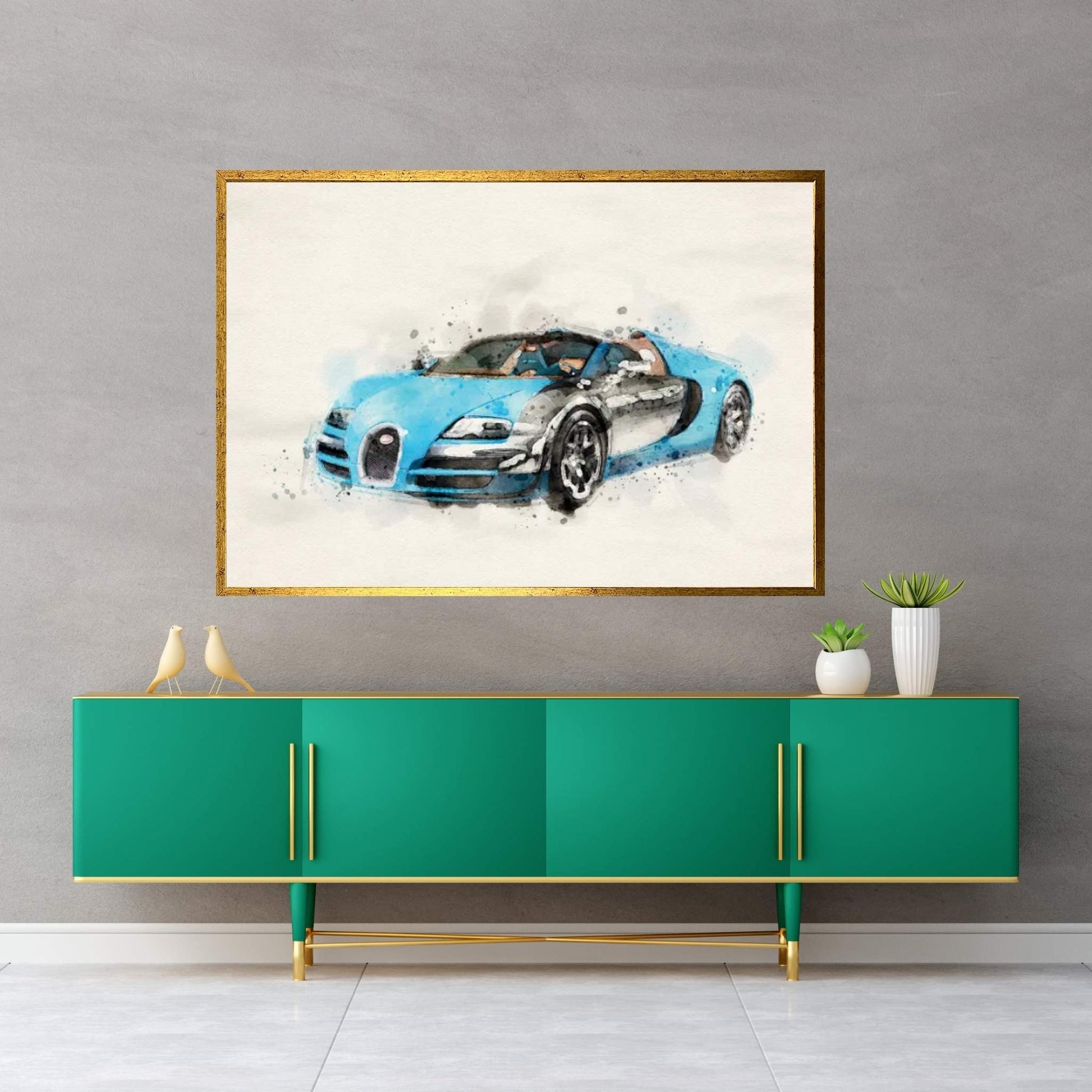 Bugatti Veyron VII Canvas Wall Art - Y Canvas