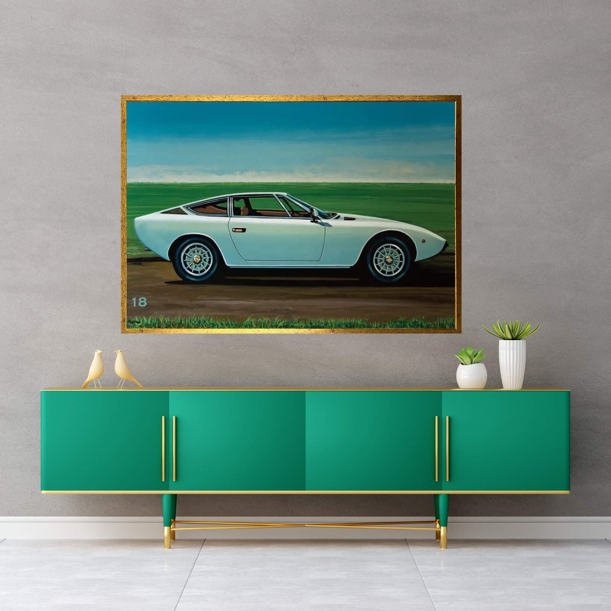 Maserati Khamsin 1974 Canvas Wall Art - Y Canvas