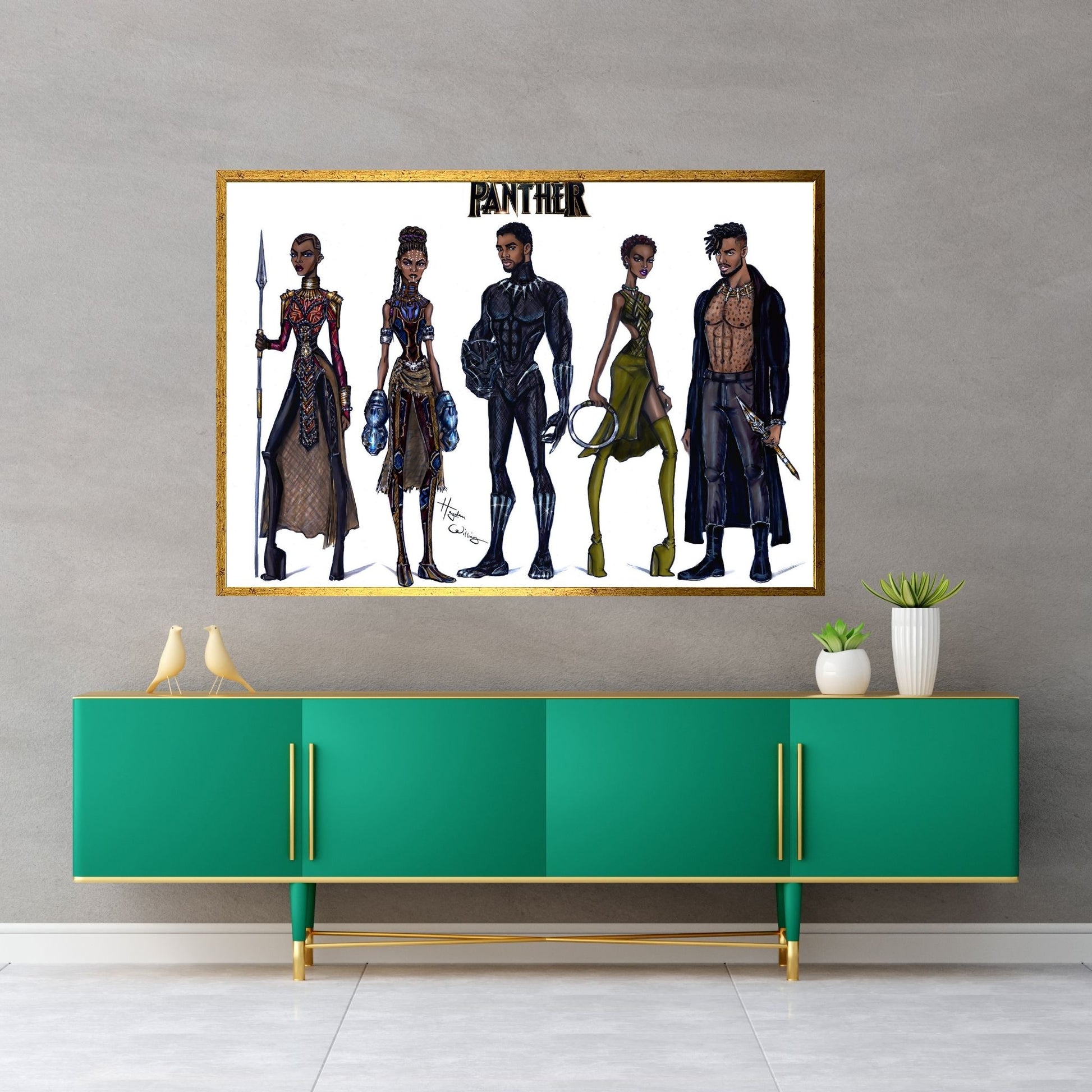 Black Panther Canvas Wall Art - Y Canvas