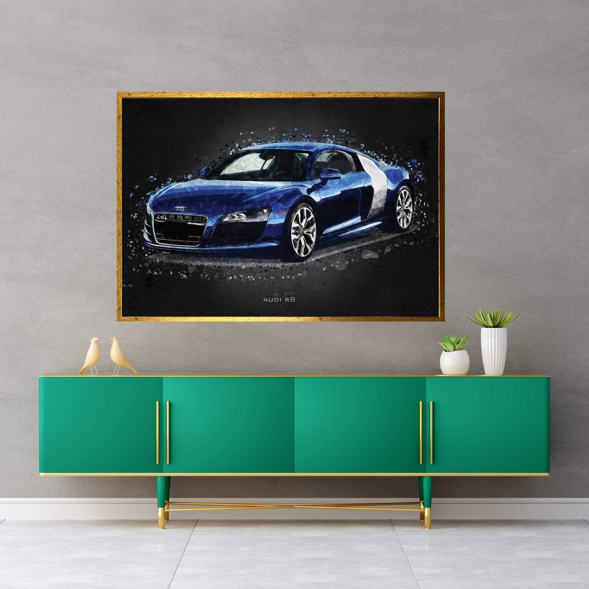Audi R8 Acrylic Canvas Wall Art - Y Canvas