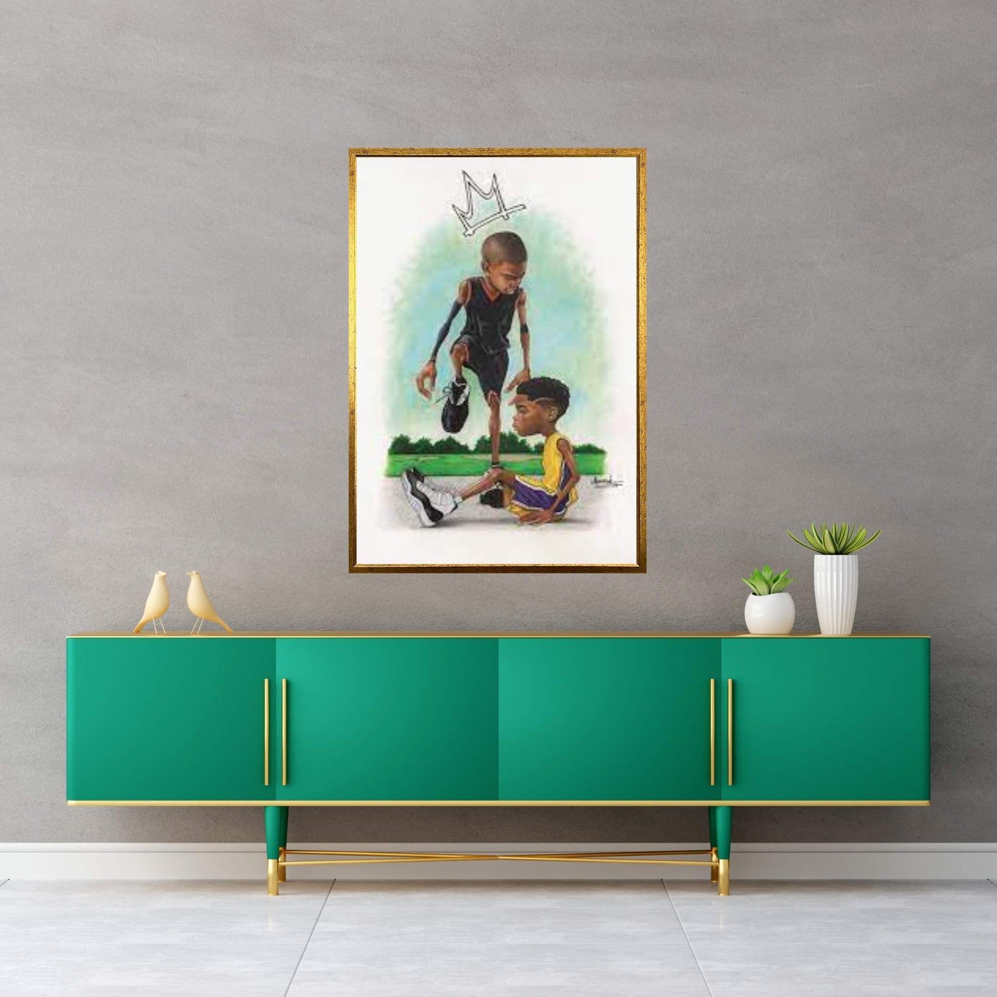 Iverson Kid Canvas Wall Art - Y Canvas