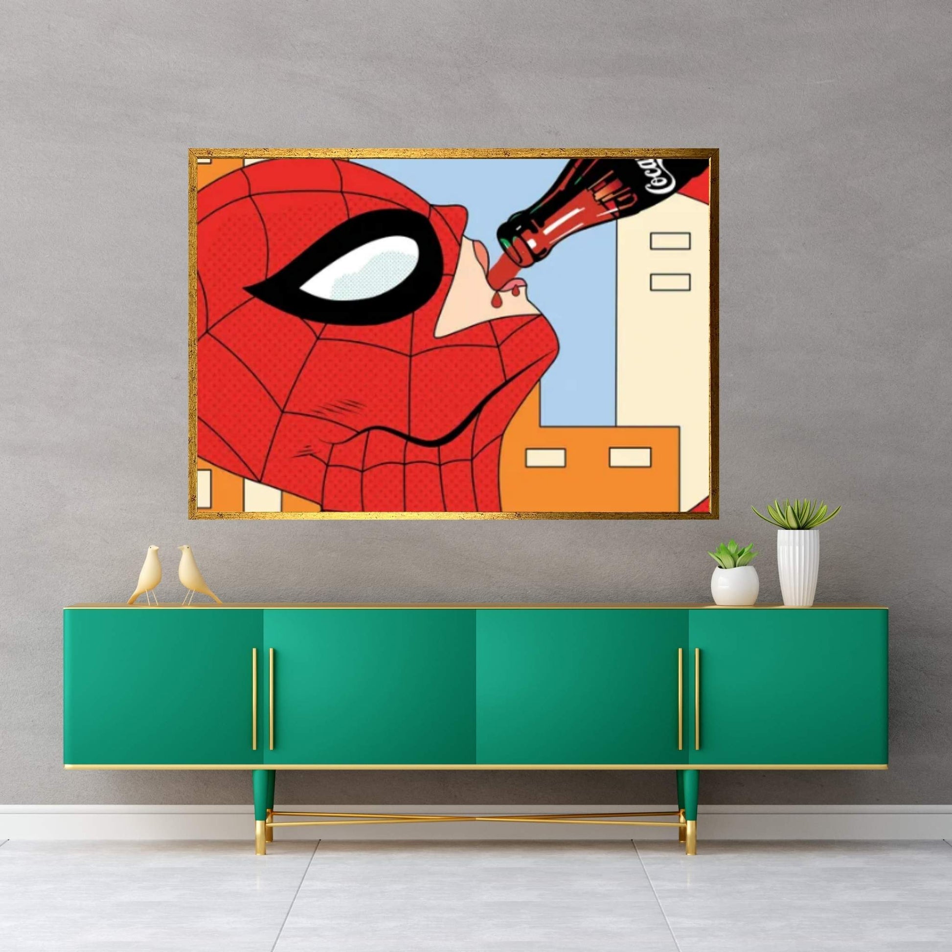 Spidey Soda Canvas Wall Art - Y Canvas