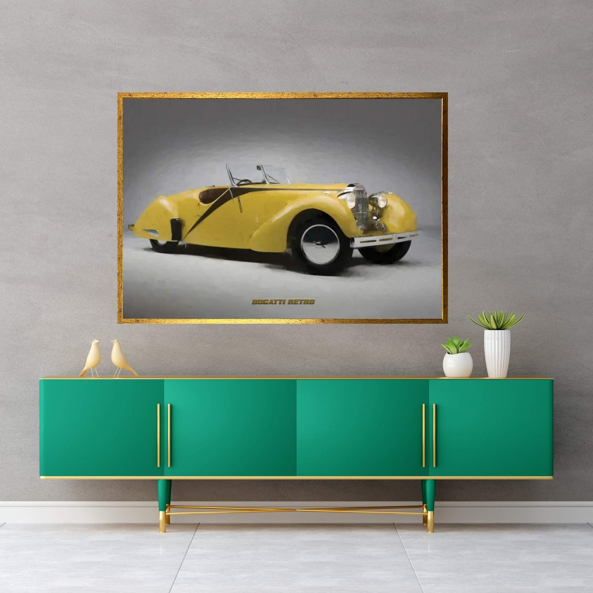 Bugatti Retro Canvas Wall Art - Y Canvas