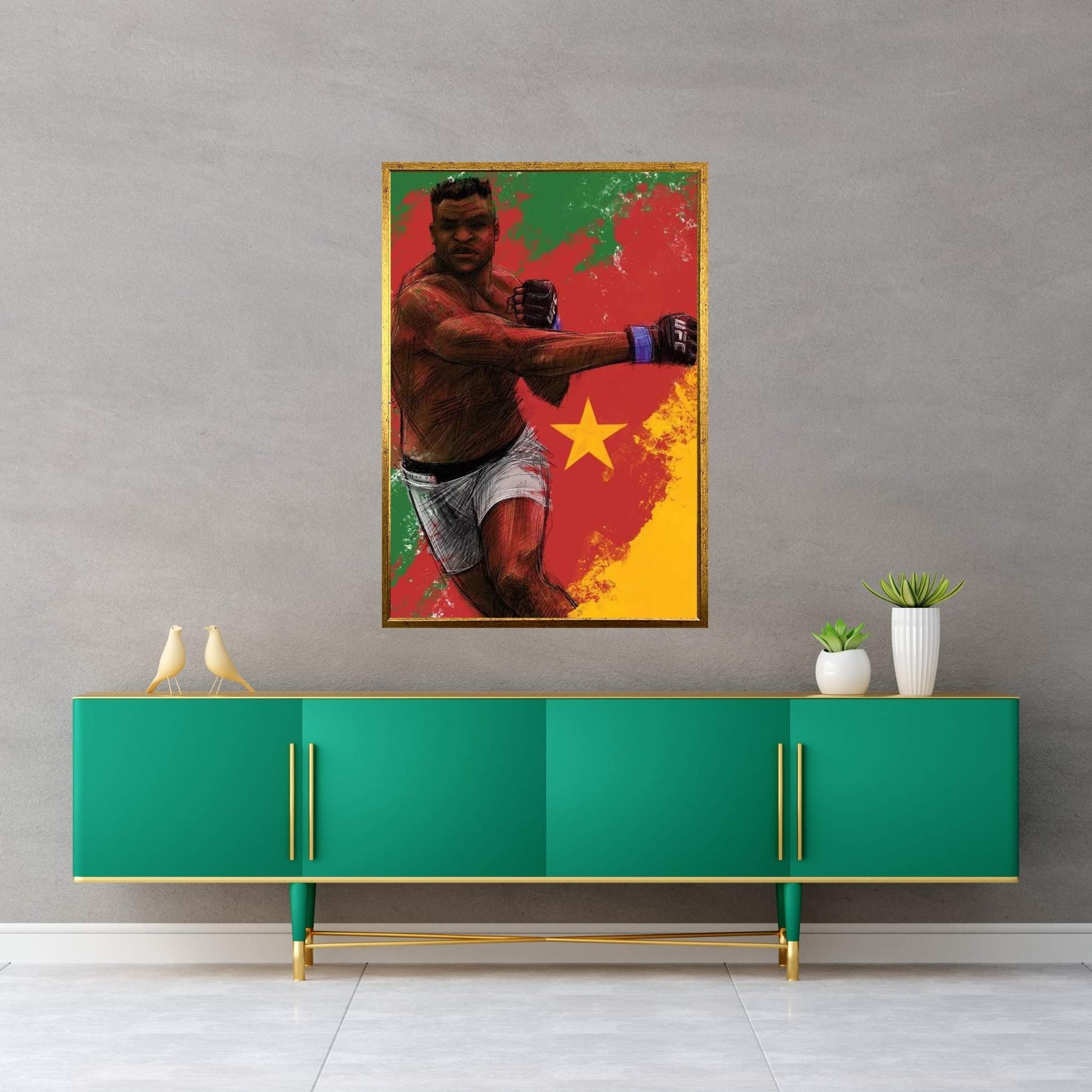 Francis Ngannou Canvas Wall Art - Y Canvas