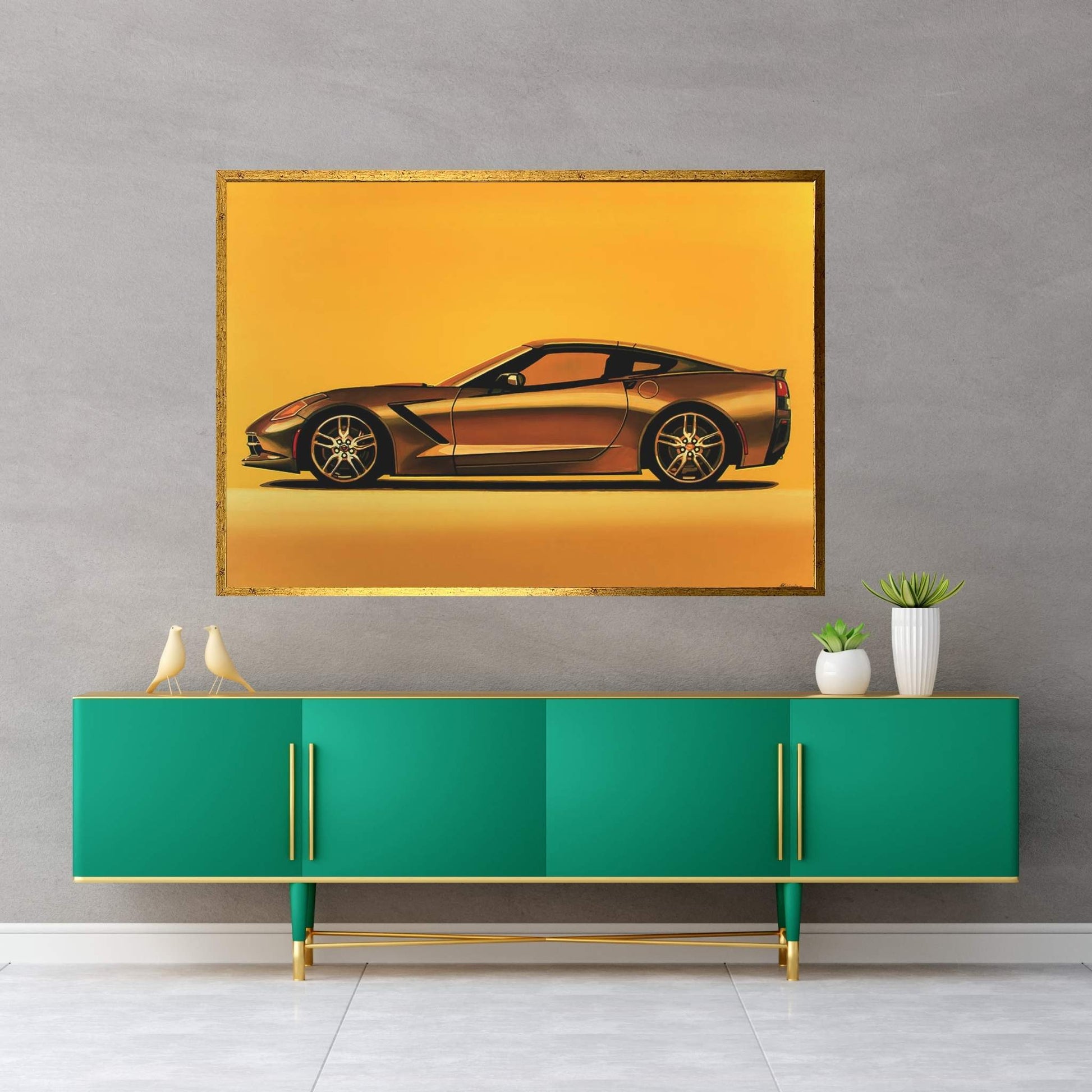 Chevrolet Corvette Stingray 2013 Canvas Wall Art - Y Canvas