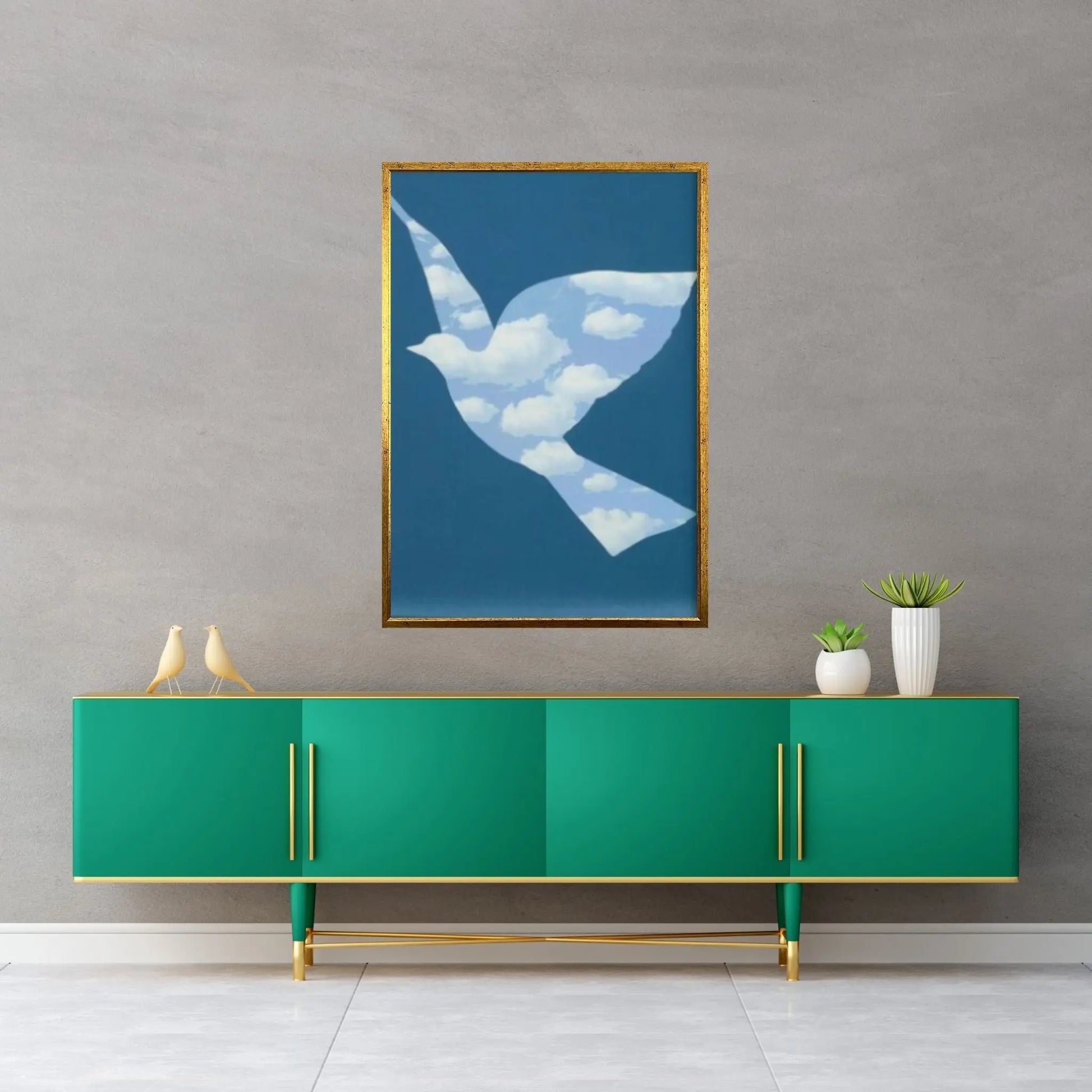 Rene Magritte Sky Bird Canvas Wall Art Poster, Reproduced Wall Decor Print - Y Canvas