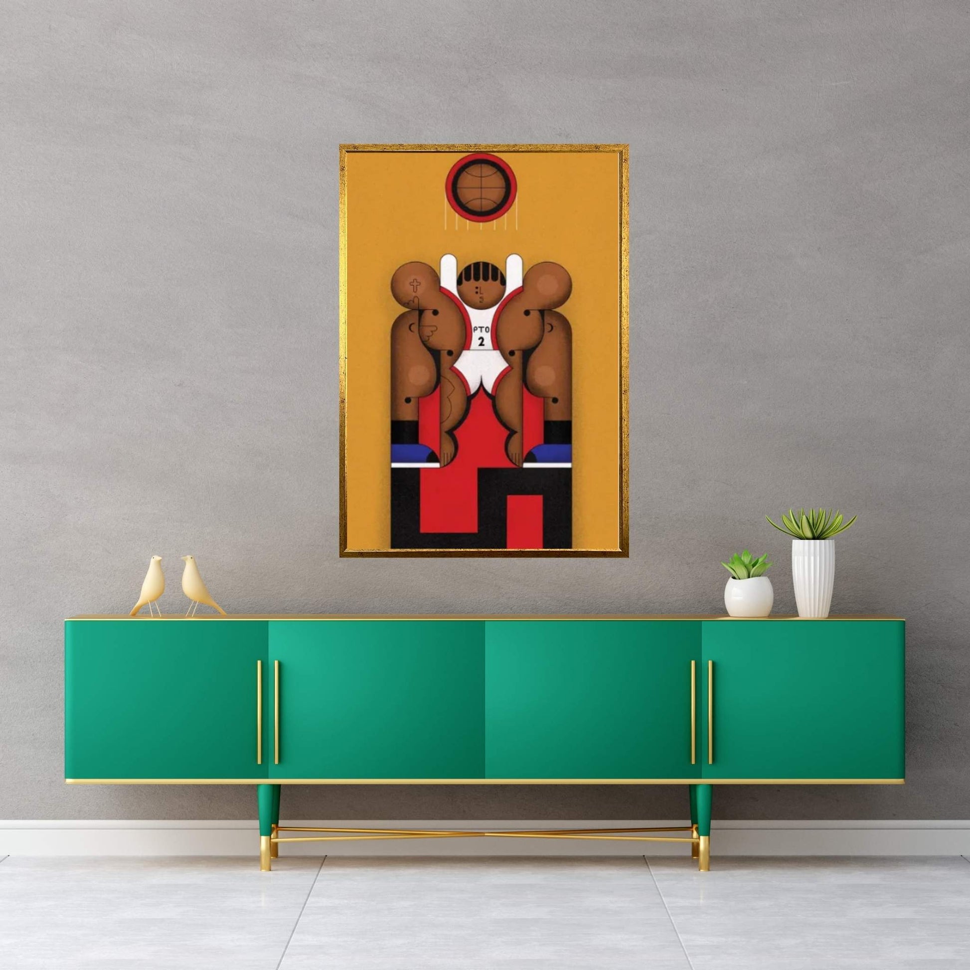 Buzzer Beater Canvas Wall Art - Y Canvas