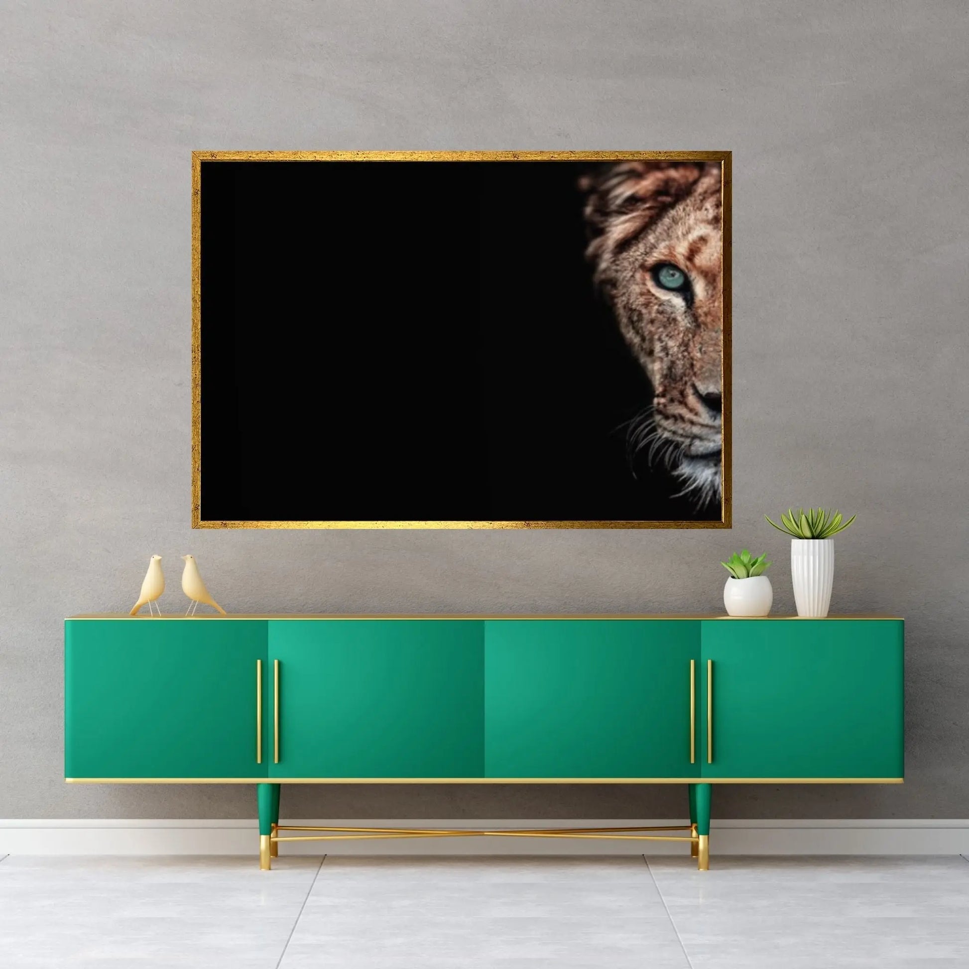 Lion Canvas Wall Art Animal Wall Art, Canvas Wall Art, Animal wall art decor Large lion art - Y Canvas