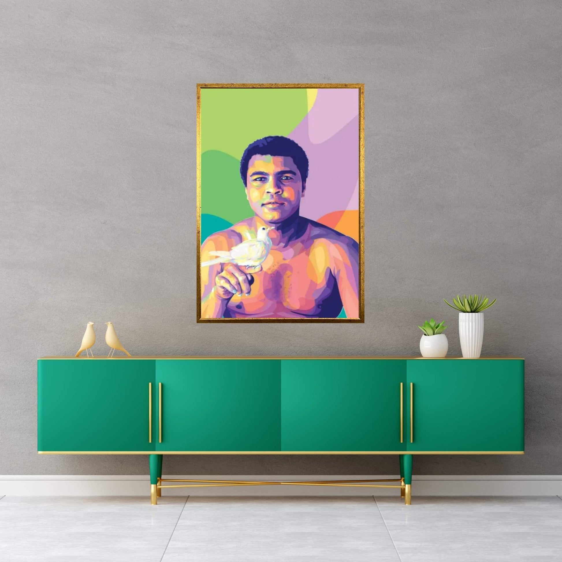 Muhammad Ali and The Dove Canvas Wall Art - Y Canvas