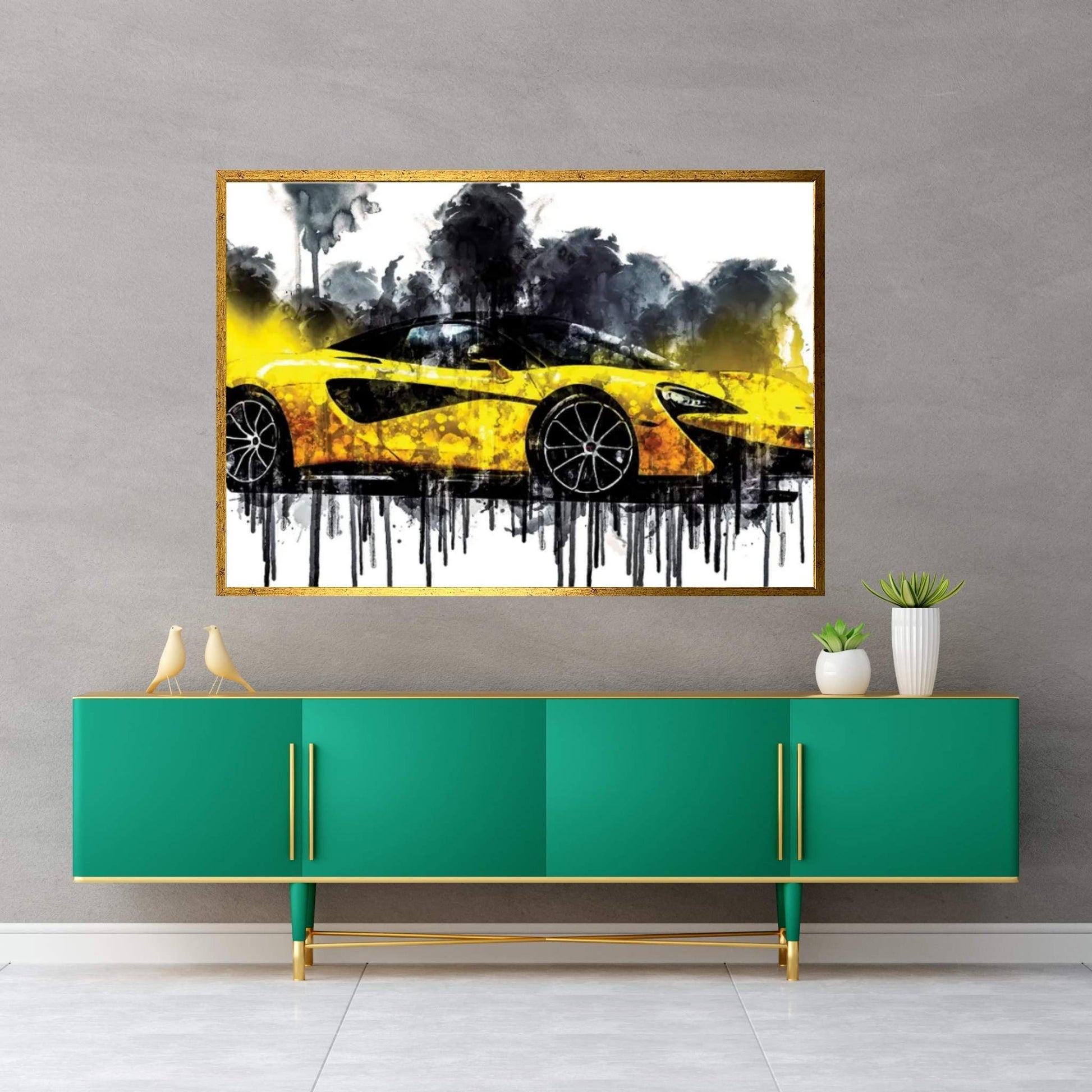 2017 McLaren 570S Spider Vehicle CLXIV Canvas Wall Art - Y Canvas