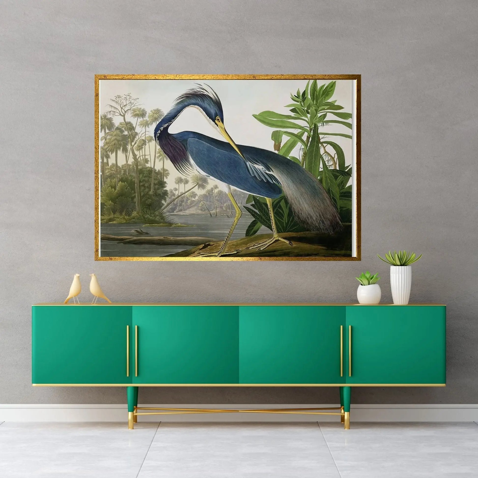 Louisiana Heron Canvas Wall Art - Y Canvas