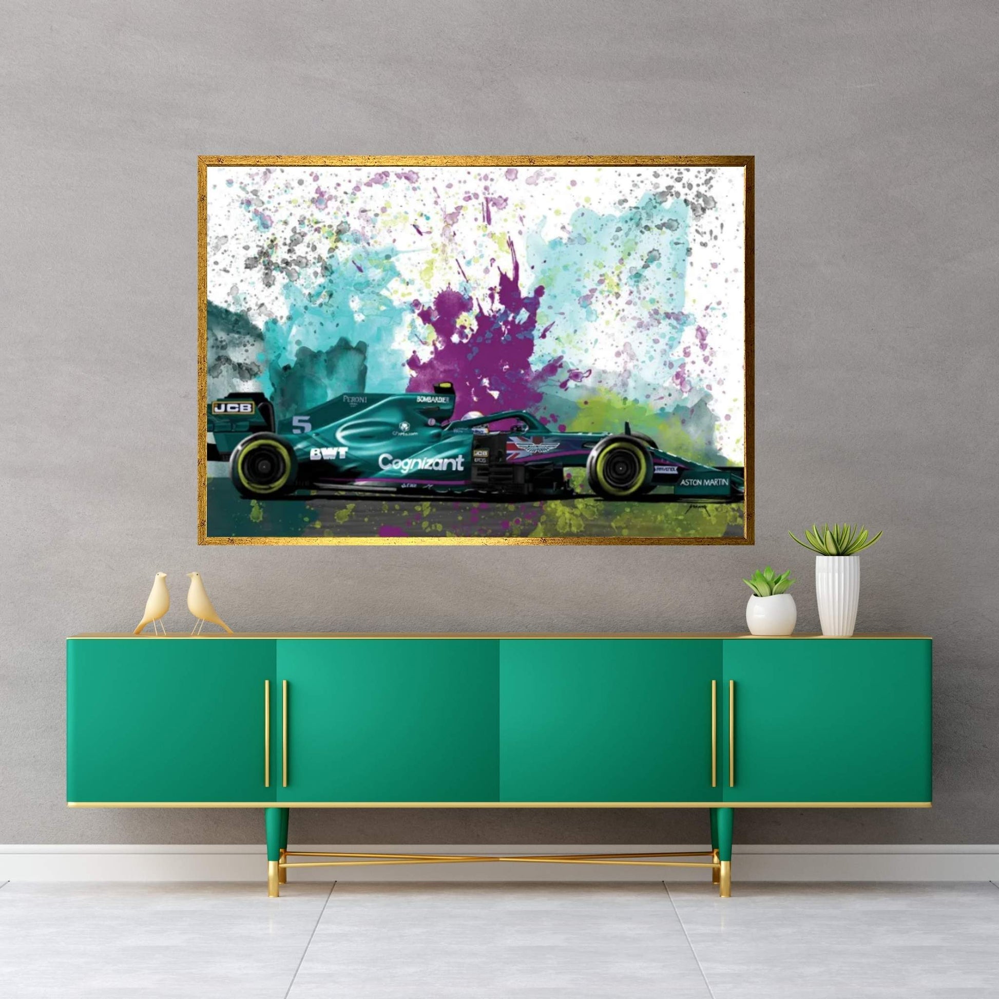 Russel's Racecar Canvas Wall Art - Y Canvas