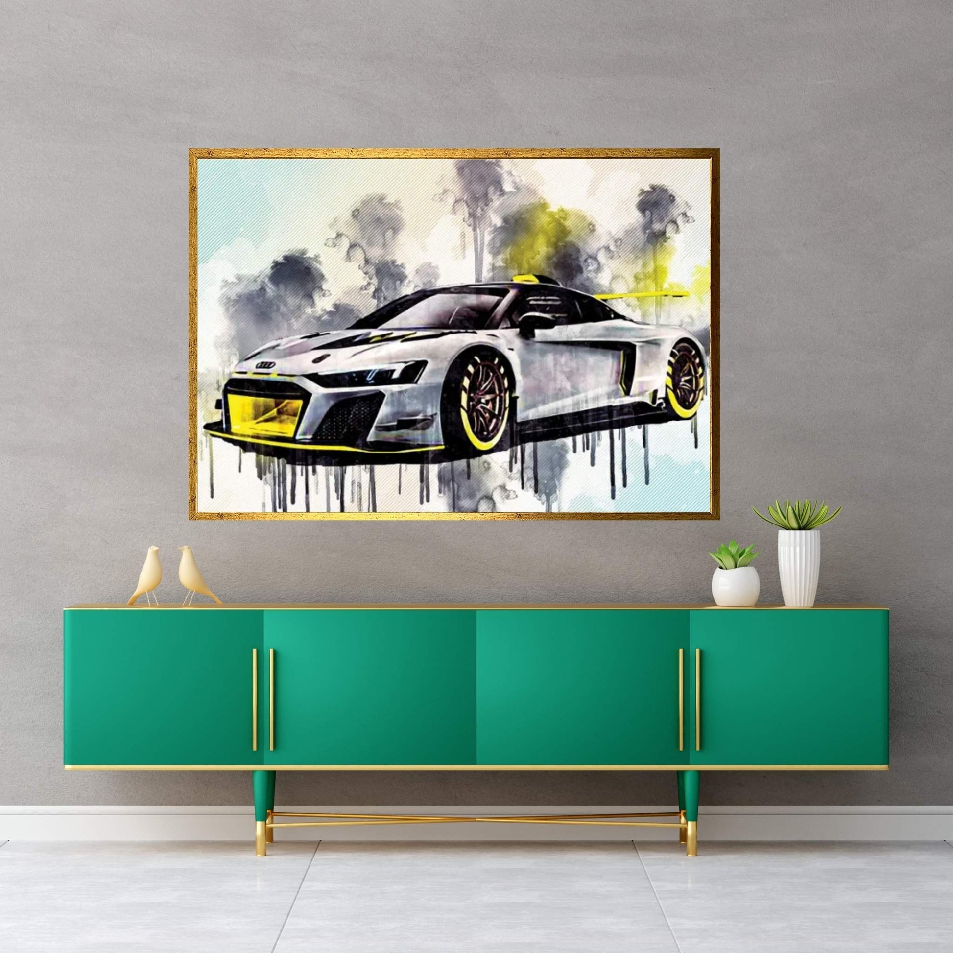 Audi R8 Lms Gt2 2020 Racing Car Supercar Tuning R8 Canvas Wall Art - Y Canvas