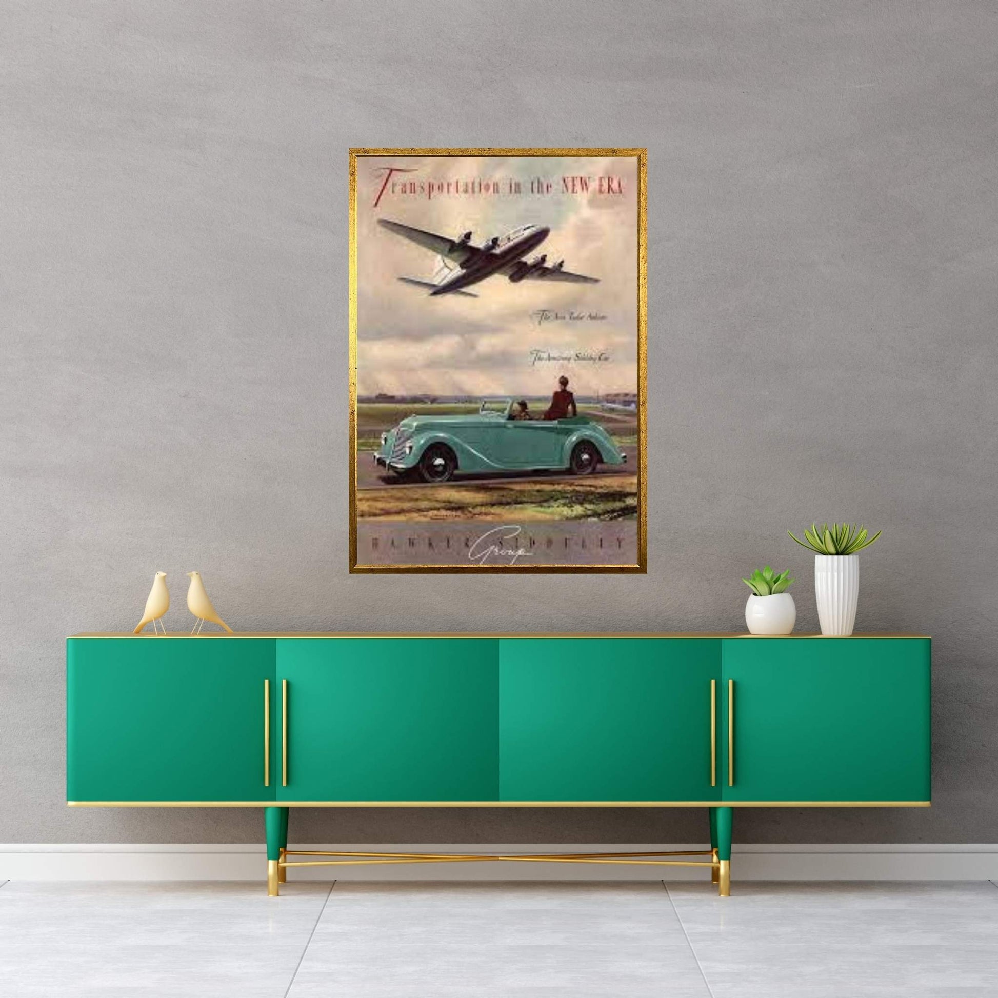 1940s Hawker Siddeley Aviation Cars Magazine Advert Canvas Wall Art - Y Canvas