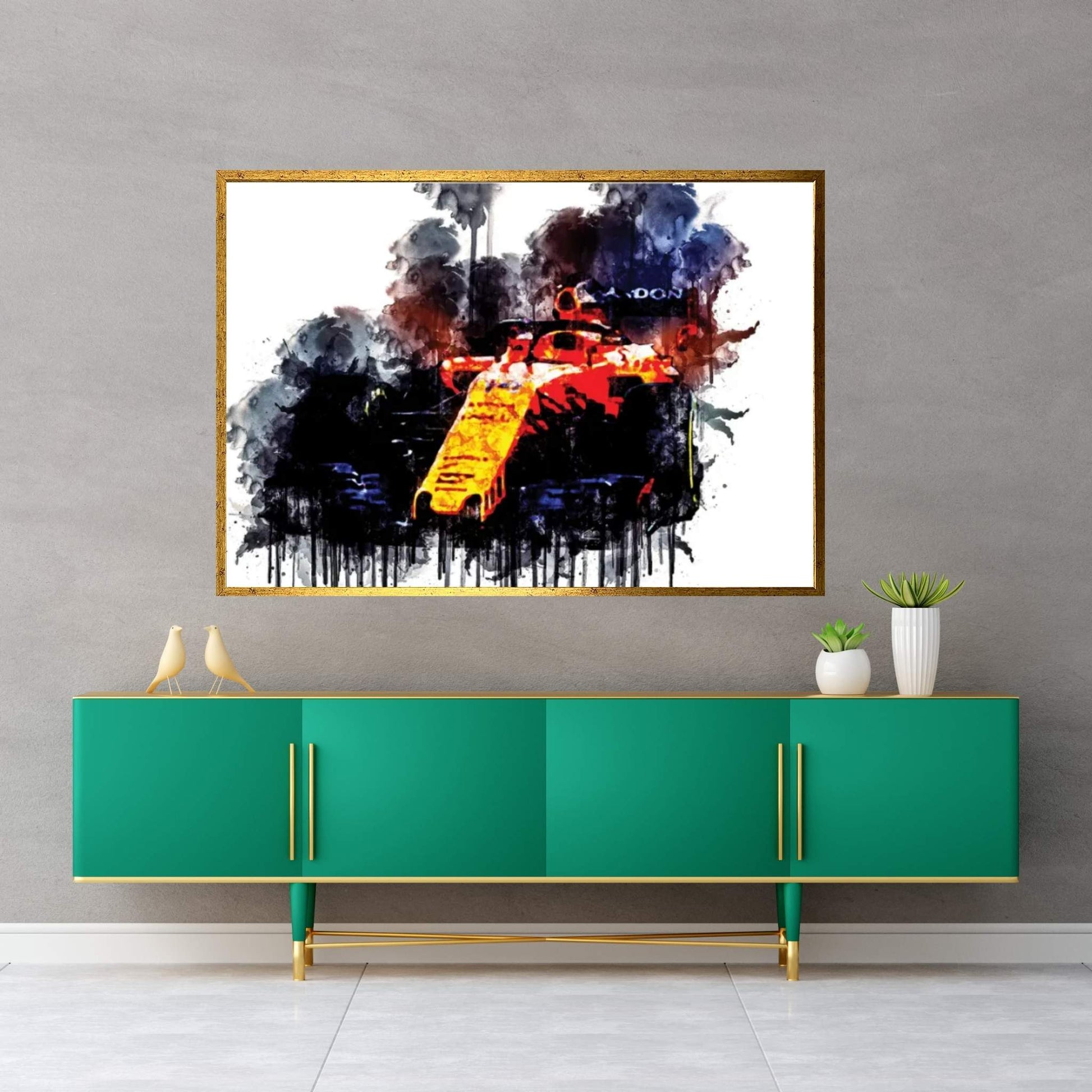 Car 2018 McLaren MCL33 F1 Formula I Canvas Wall Art - Y Canvas